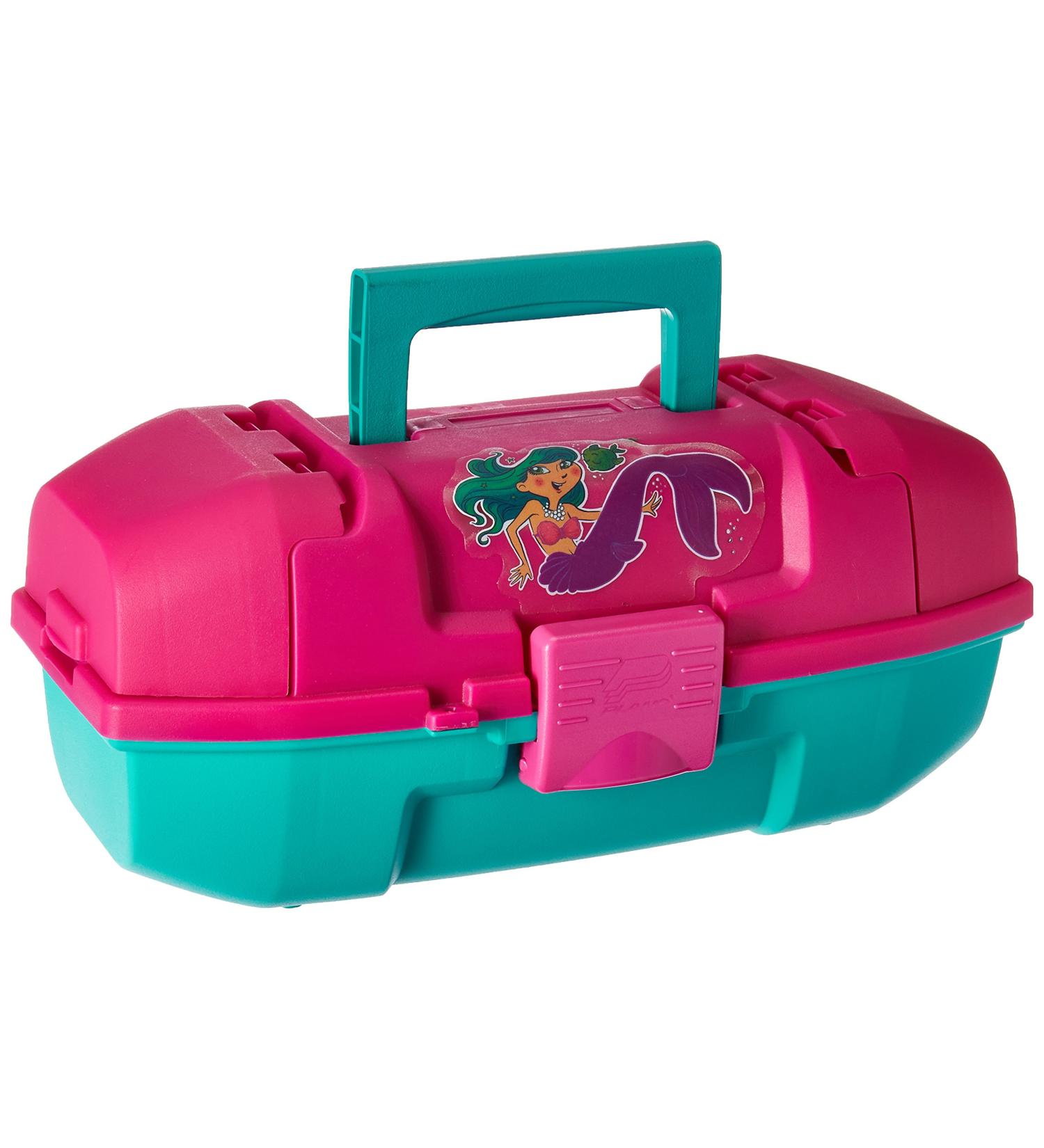 Plano Youth Tackle Box with Tray | Premium Magenta/Teal Tackle Storage for Kids - Buy Online on GoSupps.com