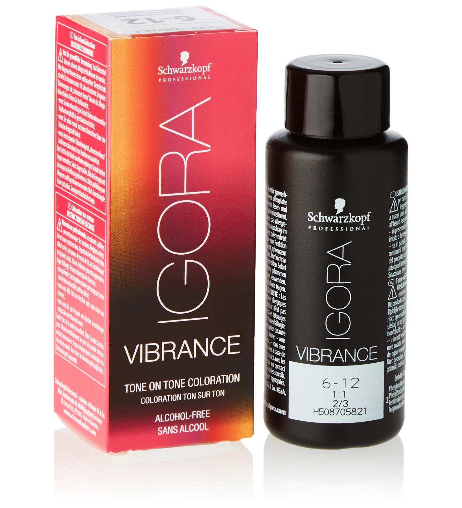 Schwarzkopf Igora Vibrance 6-12 Dark Blonde Cendr Ash - 60ml Hair Color | International Shipping Available - Buy Online on GoSupps.com