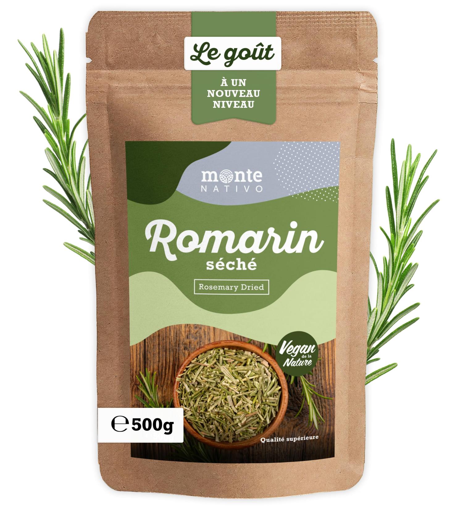 Romarin s ch Monte Nativo (500g) - Rosemary - Romarin seche - pices aromatiques s ch es avec soin id ales pour Cuisiner et Assaisonner - Ar me et Go t intenses Romarin s ch 500 g (Lot de 1) - Buy Online on GoSupps.com