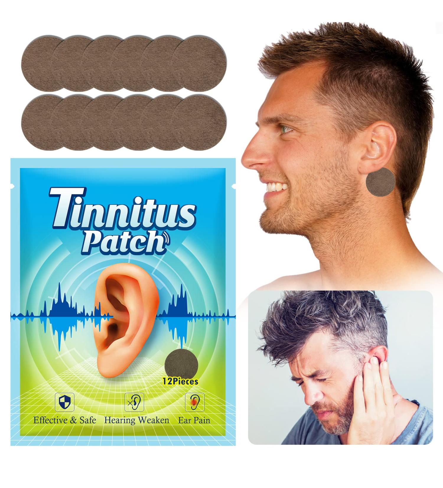 Tinnitus Relief Ear Patch - 12 PCS Natural Herbal Formula for Ringing Ears, Earaches, Improved Hearing, and Peaceful Sleep - Buy Online on GoSupps.com