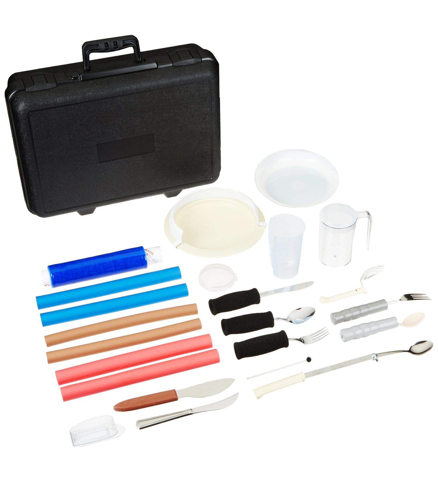 Sammons Preston Adult Feeding Evaluation Kit - 18 Assistive Eating Devices for Elderly & Handicapped - Buy Online on GoSupps.com