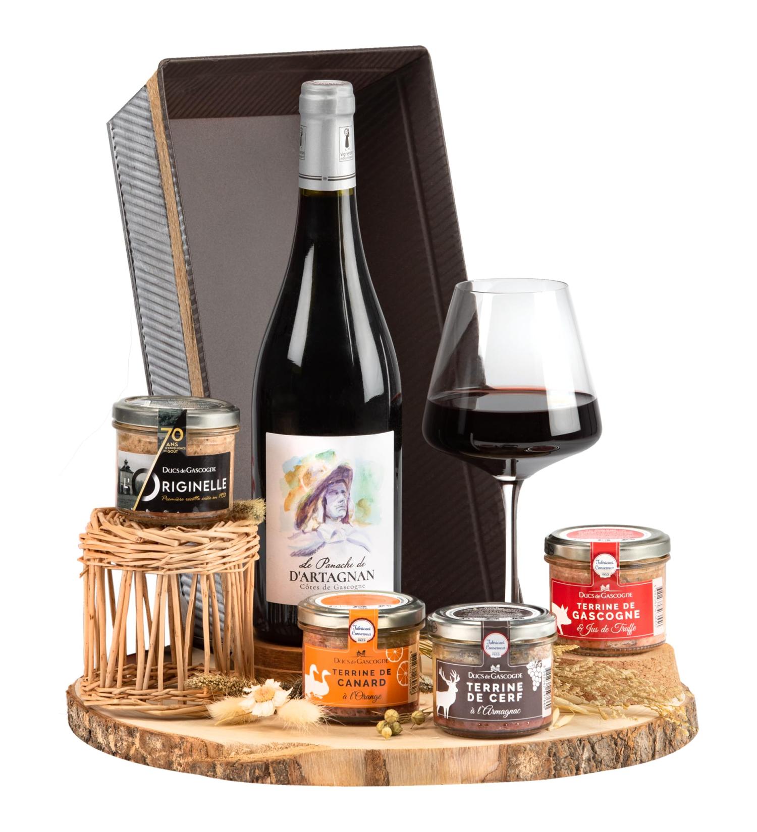 DUCS DE GASCOGNE - Gourmet Basket "Bal du moulin de la galette" - Includes 5 products including 4 terrines and an IGP C tes de - Buy Online on GoSupps.com