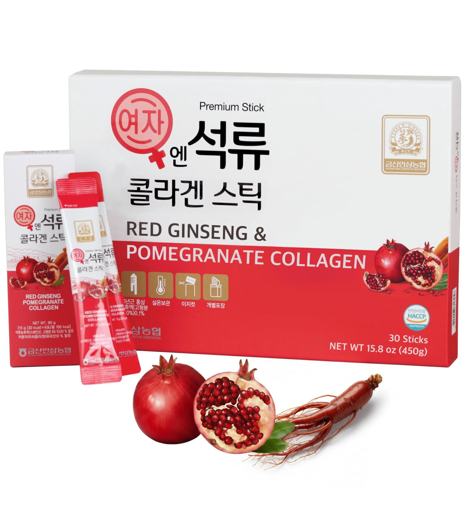 Korean Beauty Baekje Geumsan Women's Pomegranate Collagen Jelly Stick 5.1oz / 30 Count (5 Pack) 1 Count (Pack of 30) - Buy Online on GoSupps.com
