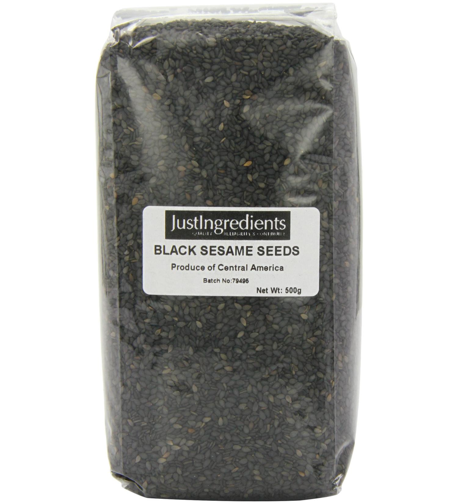 JustIngredients Essential Black Sesame Seeds 500g - Pack of 2 - Buy Online on GoSupps.com