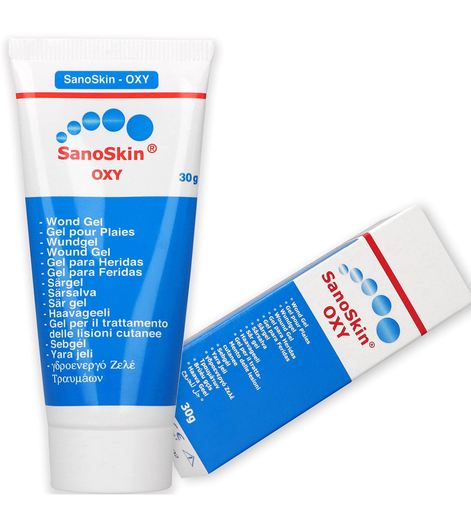 Sanoskin Oxy Wound Healing Gold 30G - Natural Treatment for Infected Wounds with Ozonized Olive Oil | Combat Bacteria Yeasts & Fungi - Buy Online on GoSupps.com