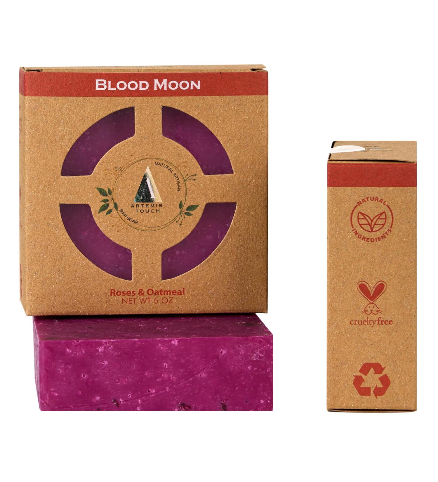 Artemis Touch Cold Pressed Artisan Soap 5 oz - Blood Moon (Roses & Oatmeal) | Natural & Eco-Friendly International Shipping - Buy Online on GoSupps.com