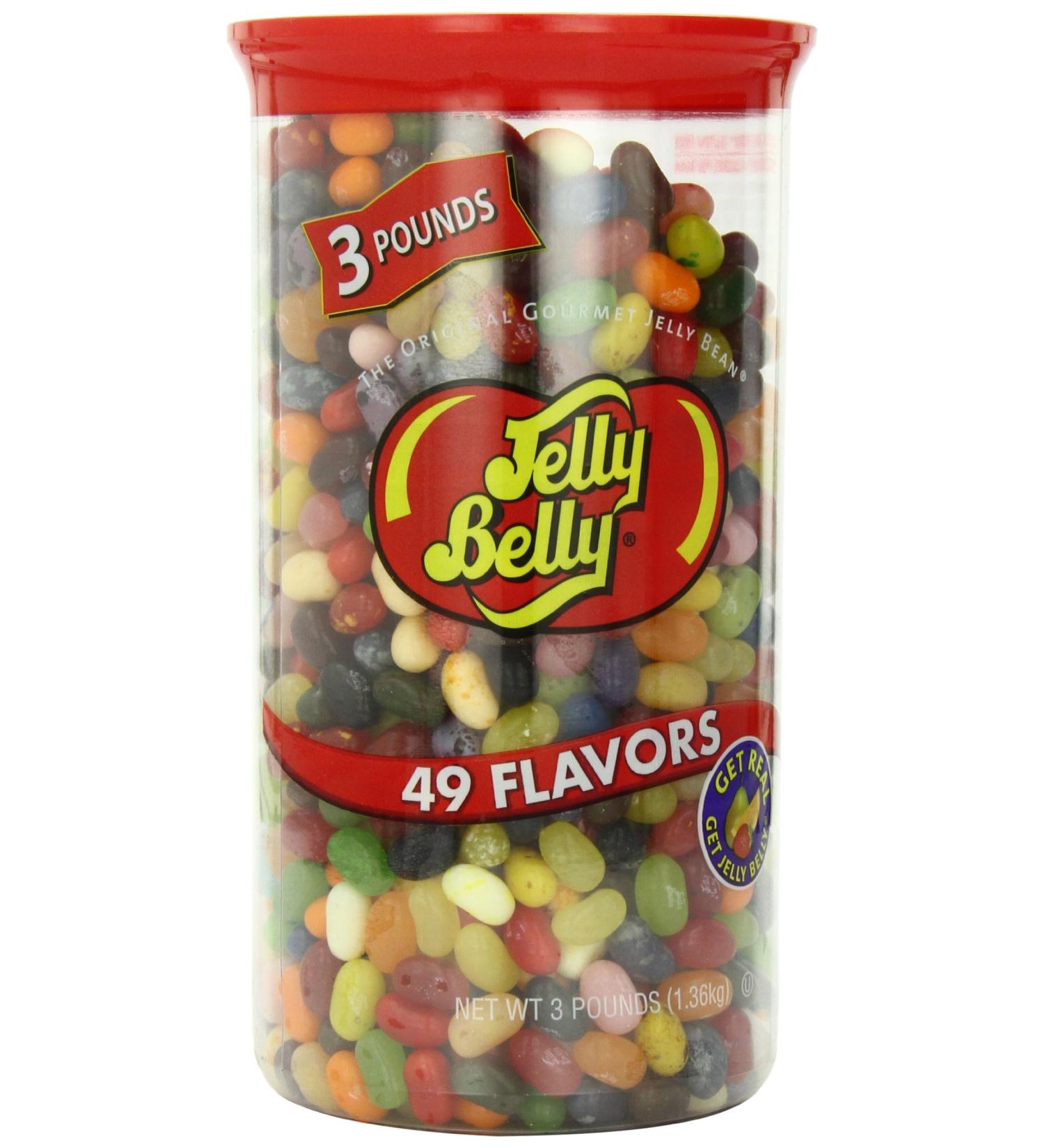 Jelly Belly Jelly Beans Assorted Flavors 3 lb Tub - 3 Pound Pack - Buy Online on GoSupps.com