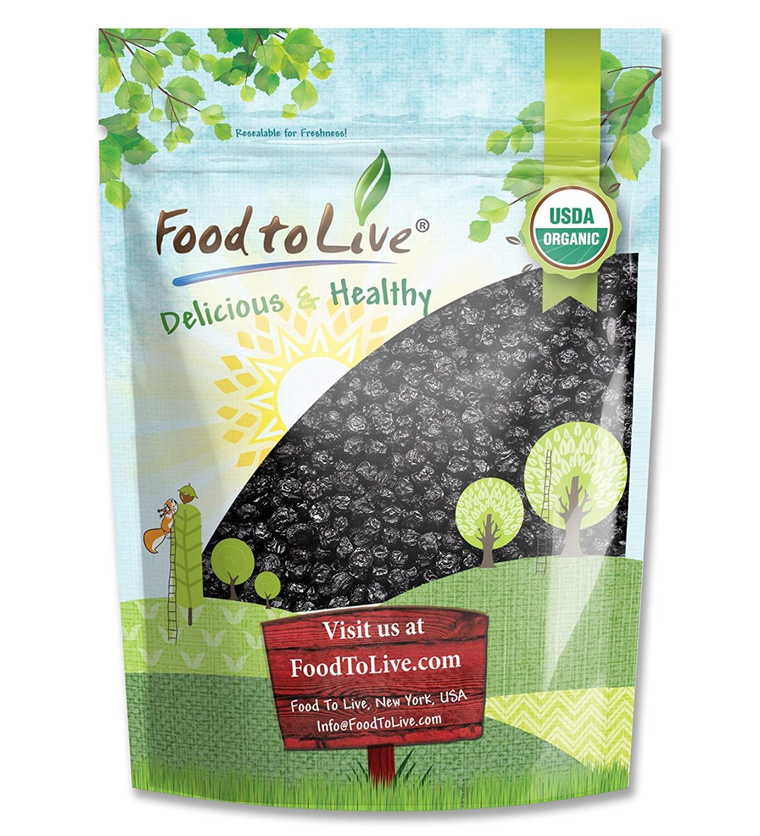 Organic Dried Blueberries 2 Pounds - Non-GMO, Kosher, Raw, Vegan, Unsulfured - Bulk - Buy Online on GoSupps.com