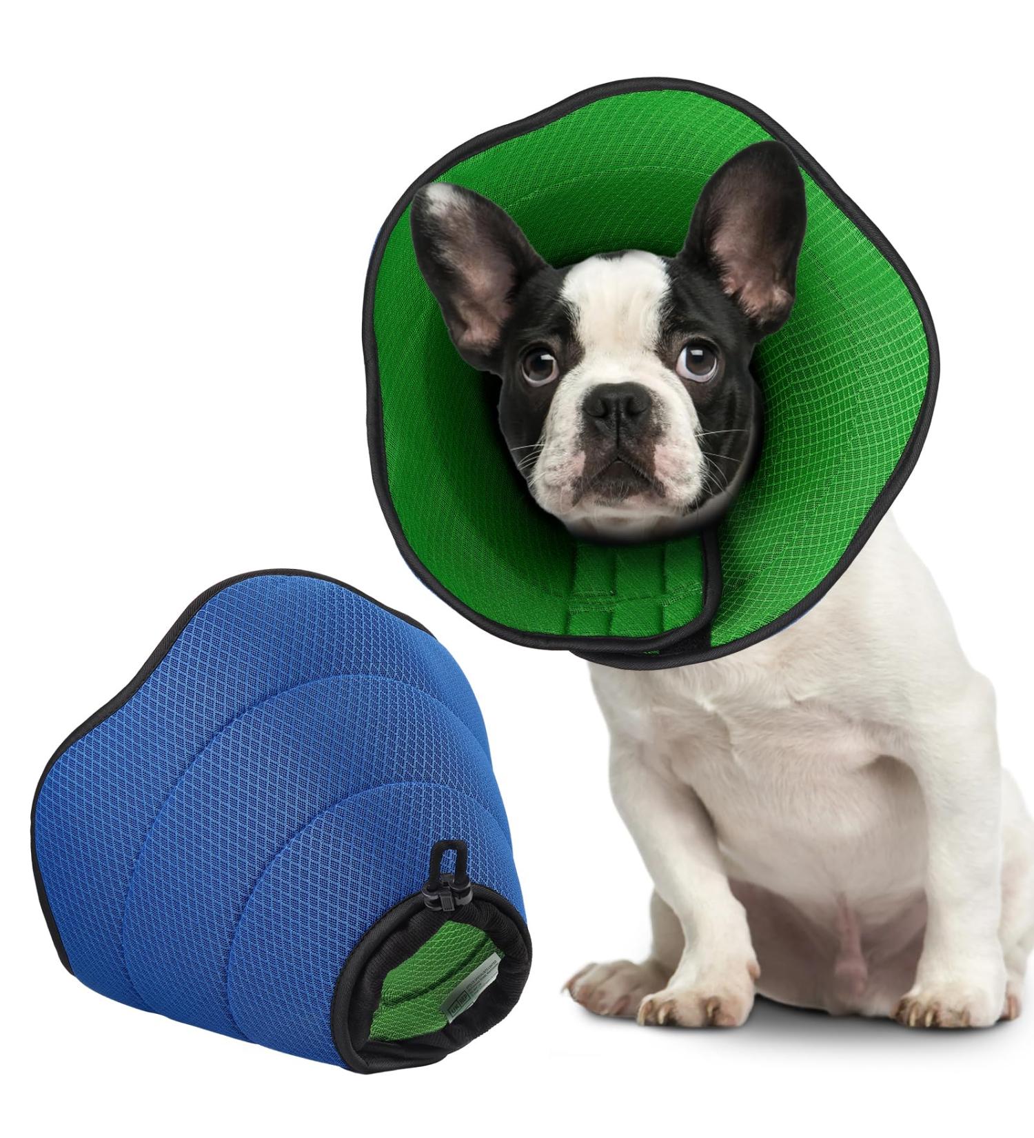 Shop Bonthe Halskrause Dog Collar - Breathable Adjustable Soft Protection for Post-Op Recovery | XXL Green - Buy Online on GoSupps.com