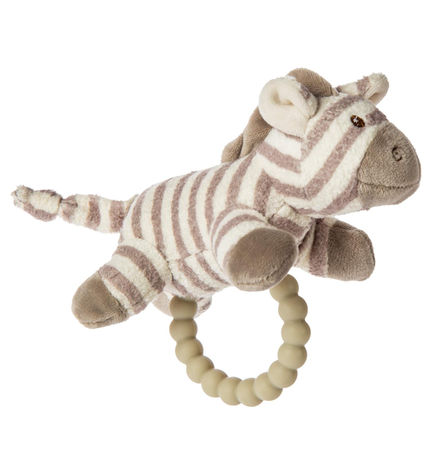 Mary Meyer Afrique Teether Baby Rattle - 5-Inch Zebra | Soft and Safe Toy for Soothing Teething Pain - Buy Online on GoSupps.com