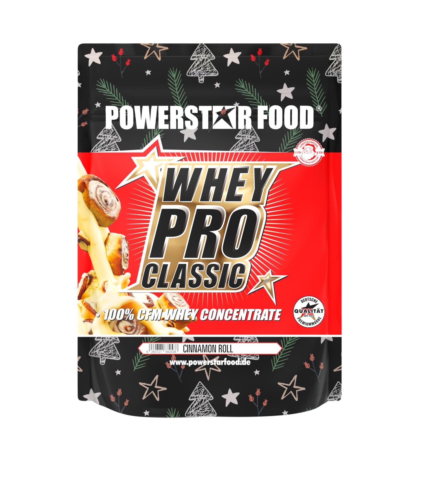 POWERSTAR FOOD Powerstar Whey Pro Classic | Winter Edition | Whey Protein Powder 1000g | Protein Powder | Made in Germany | 100% CFM Whey Concentrate | Protein Powder with