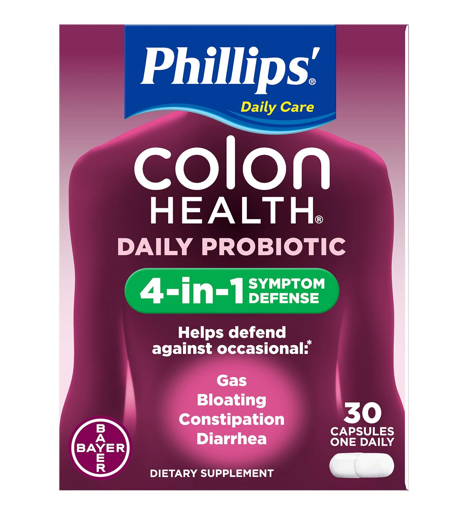 Phillips' Colon Health Capsules 30 Count (Pack of 2) - Digestive Support Supplement - Buy Online on GoSupps.com
