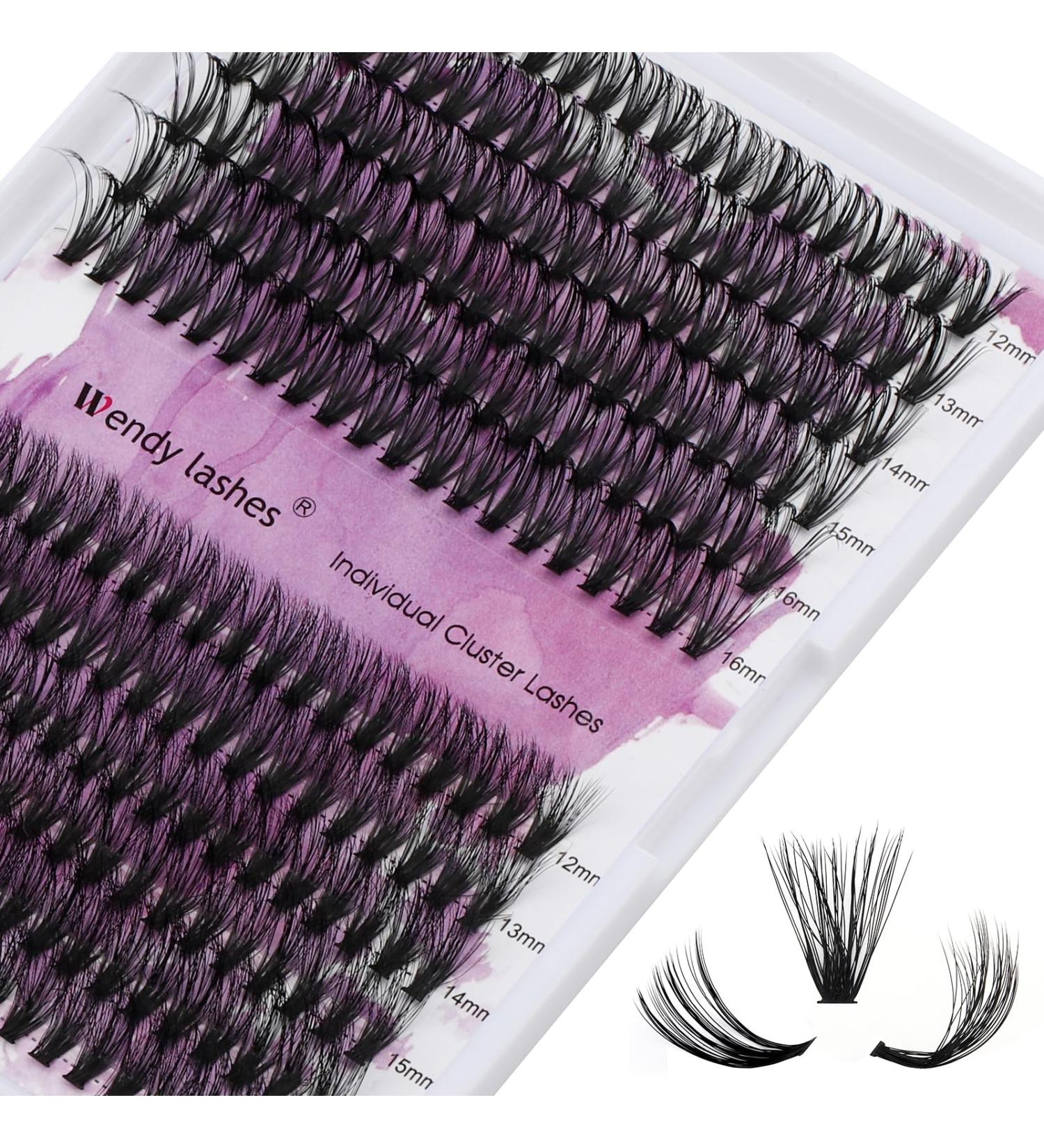 240PCS D Curl 12-16mm Individual Cluster Lashes Extensions for 3D Effect and DIY Eyelash Extensions - RR-12-16mm 3D Clusters+40D-0.07-D - Buy Online on GoSupps.com