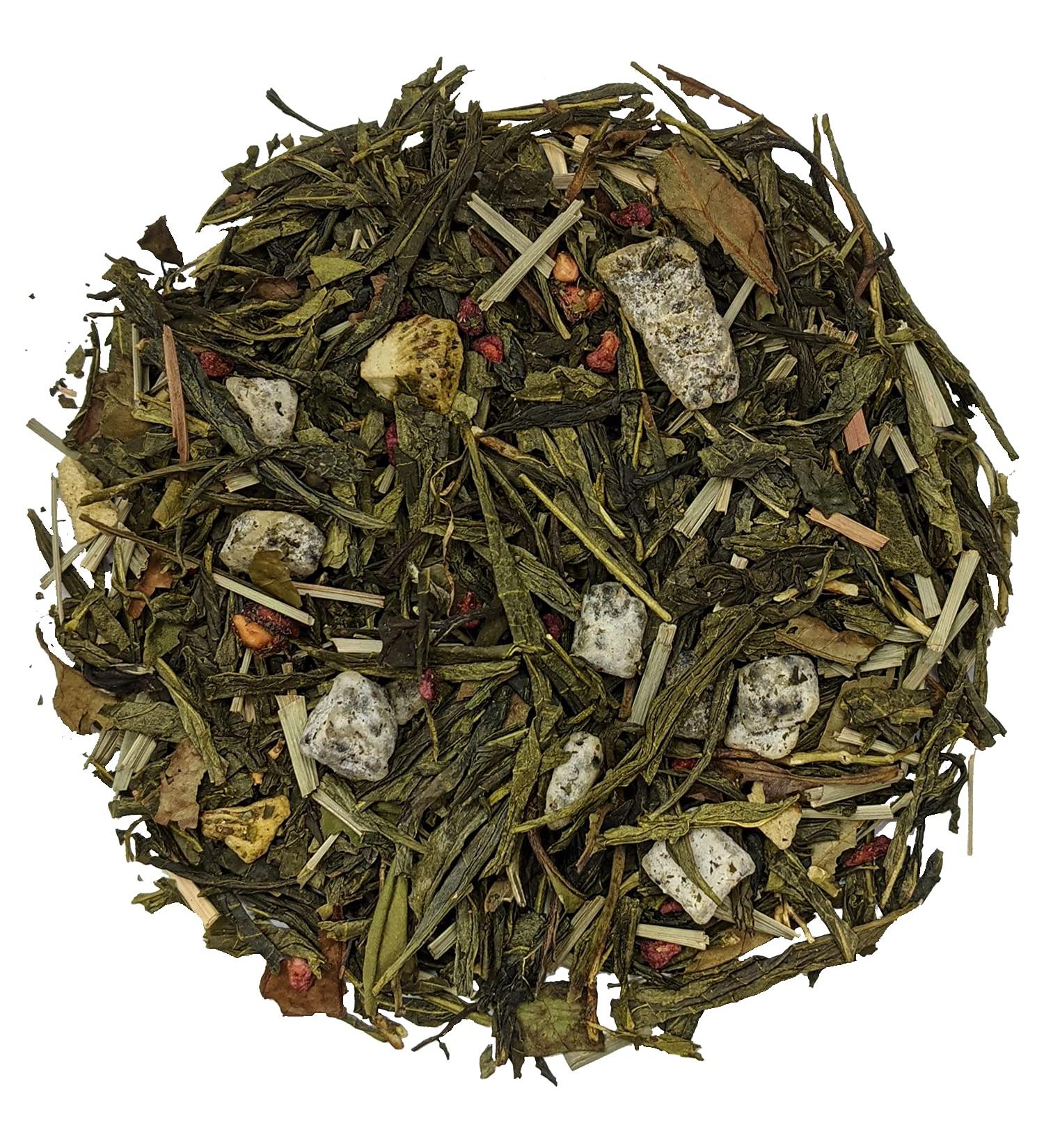 Simpli-Special Pomegranate Dragon Fruit Premium Green & White Loose Leaf Tea Blend - 100g Resealable Pouch | Real Fruit Pieces & Chinese Tea from Hunan Province | Pack of 1 - Buy Online on GoSupps.com