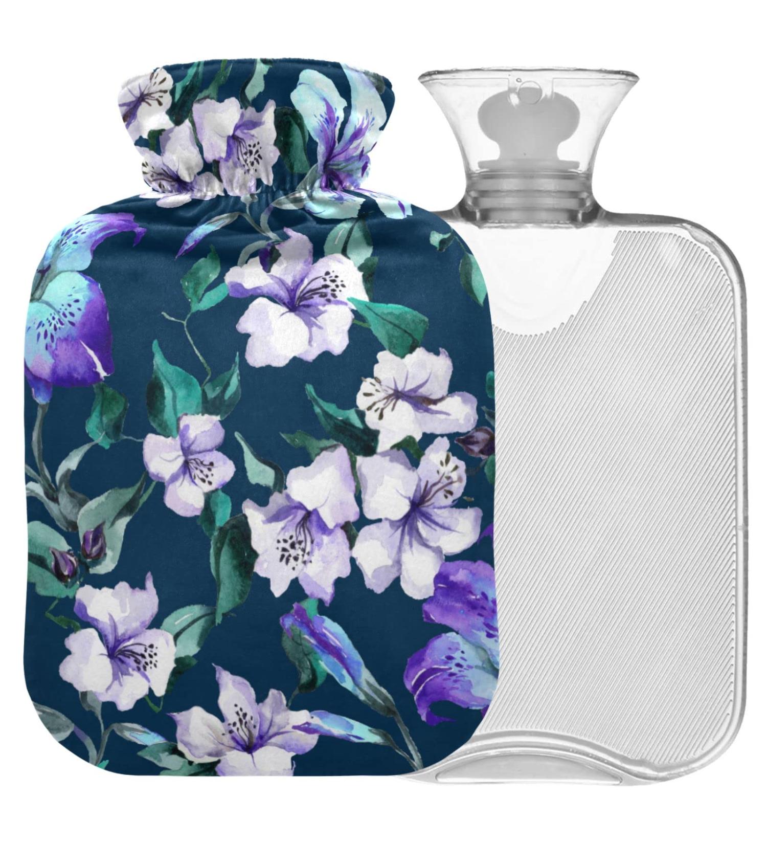 NAANLE Magic Tropical Flowers 2L Hot Water Bottle Transparent Heat Bottle for Back Pain Relief & Cold Therapy | Hand & Foot Warmer - Buy Online on GoSupps.com