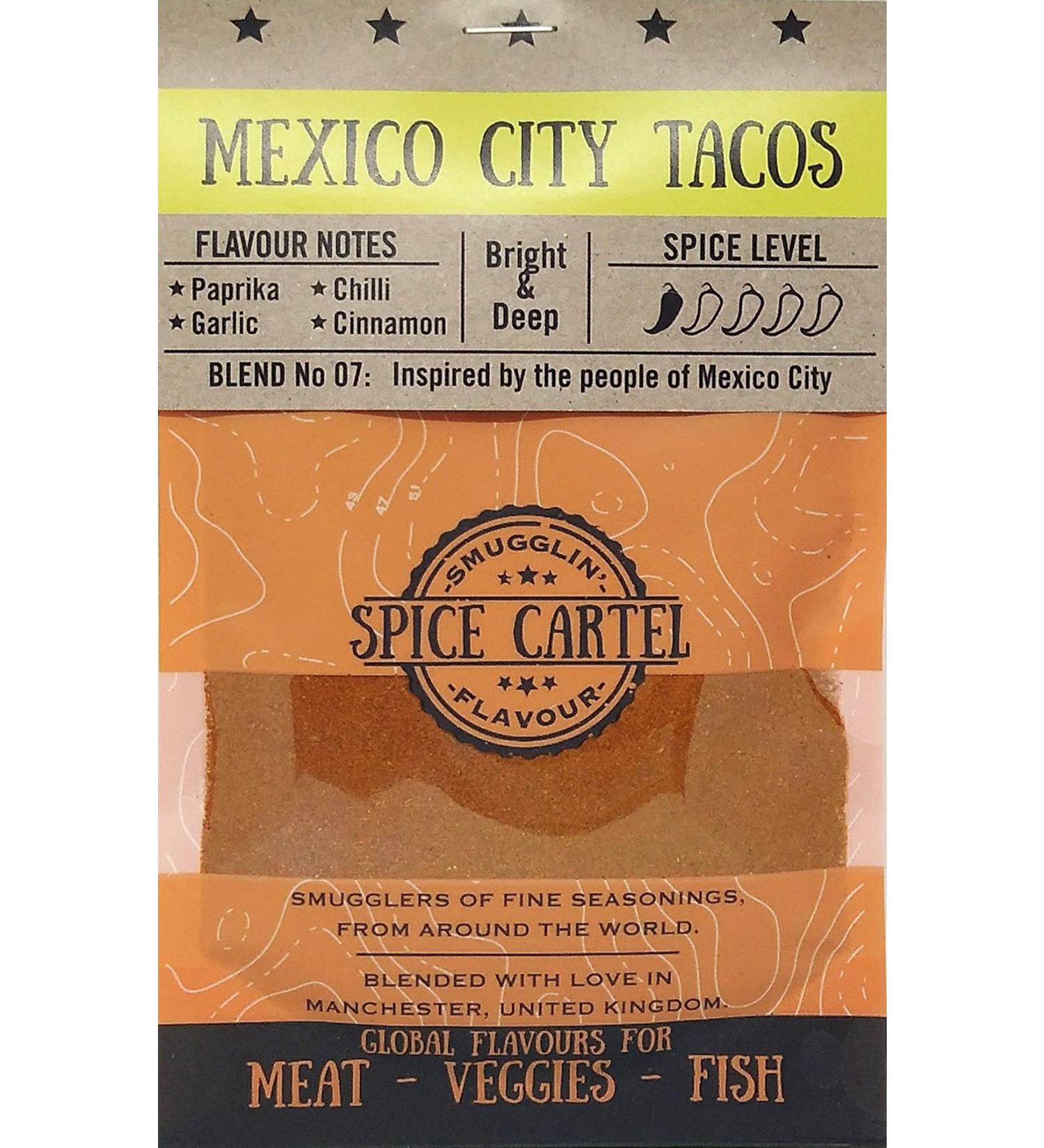 Spice Cartel Mexico City Tacos Seasoning - Handmade in the UK, 35g Resealable Pouch for Tacos & Fajitas - Buy Online on GoSupps.com