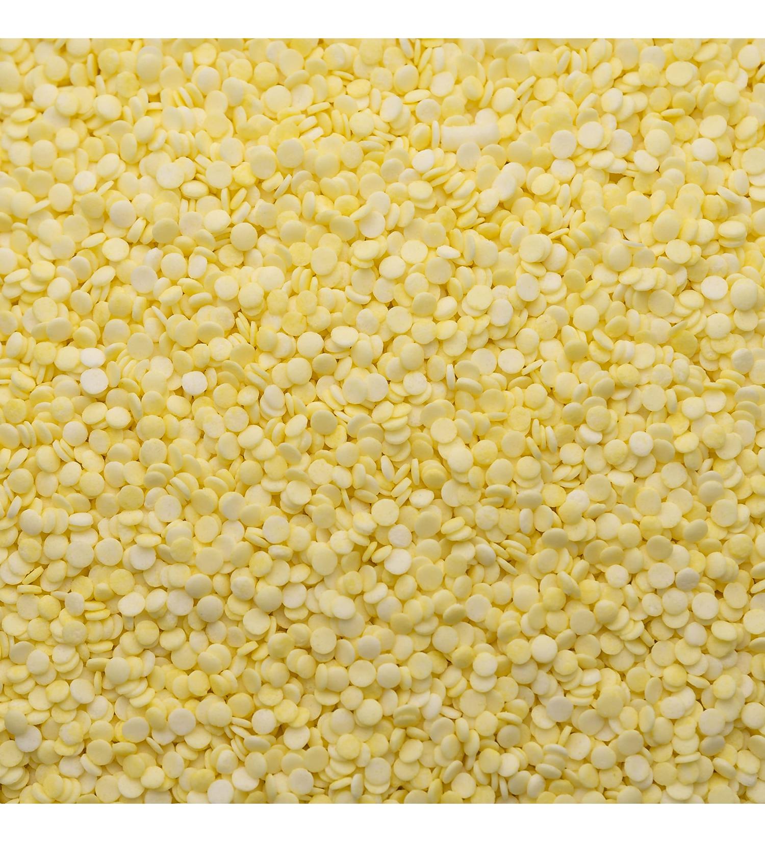 Natural / Vegan Edible Confetti Cake Sprinkles Yellow Cupcake Decorations 25g