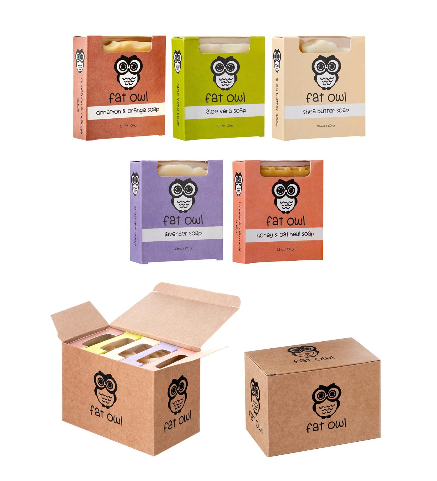 Handmade Natural Soap Bars - Organic Palm Oil Free Cold Pressed - Fragrance Free & Eco-Friendly 3.5 oz Body Soap for Men & Women (Cinnamon Orange Aloe Vera Shea Butter Lavender Honey & Oatmeal - Buy Online on GoSupps.com