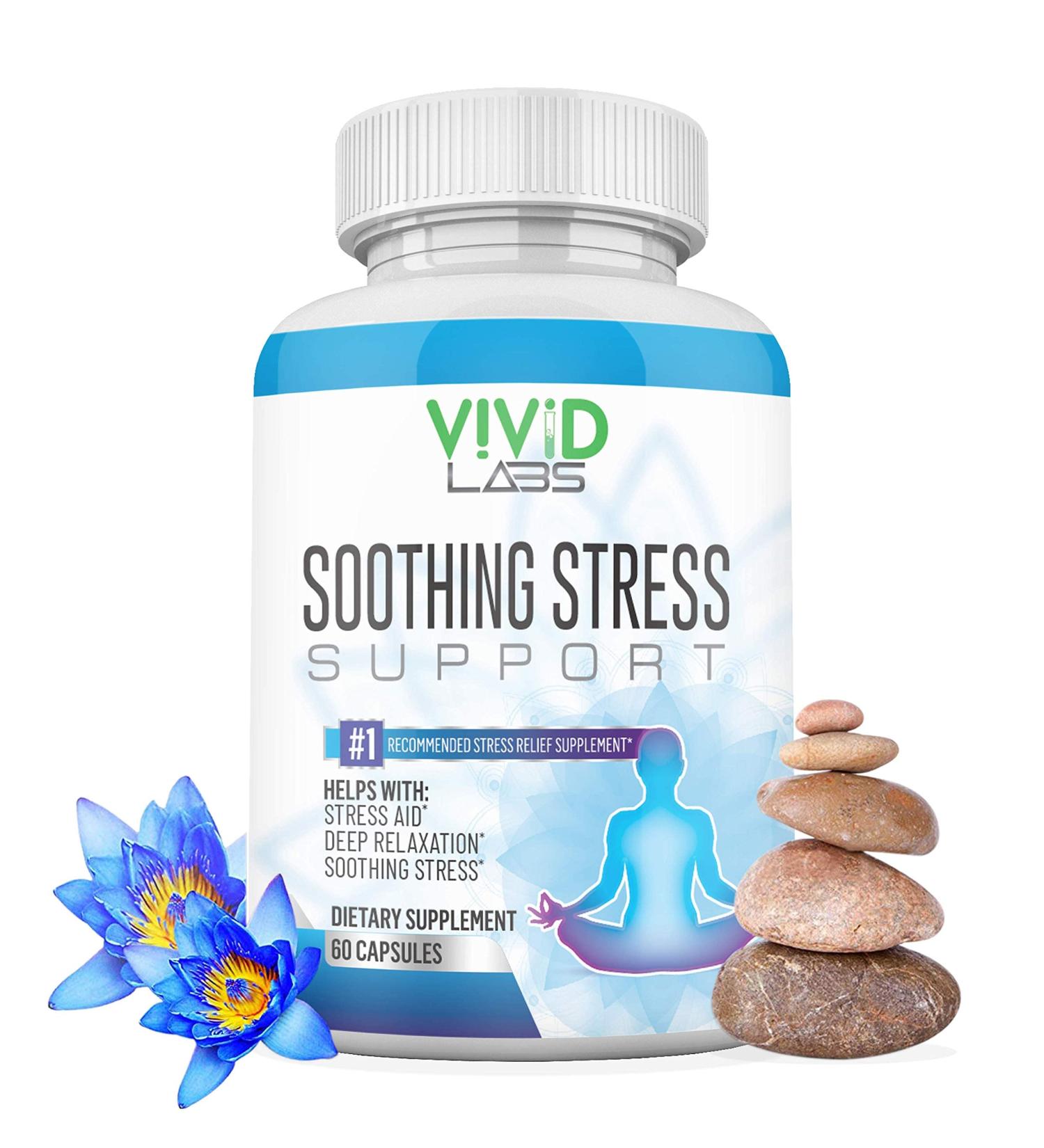 Soothing Stress Natural Calming Support | Promotes Focus & Balanced Emotions | B Vitamins, Magnesium, Ashwagandha, Rhodiola & Chamomile - 60 Capsules - Buy Online on GoSupps.com