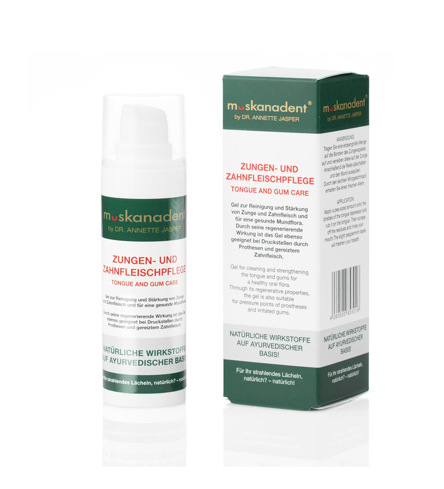 Premium Mouth Hygiene Gel - Muskanadent | Ayurvedic Dental Care for Tongue & Gums | Vegan Formula with Sage Neem Oil Clove & Peppermint | 30 ml - Buy Online on GoSupps.com