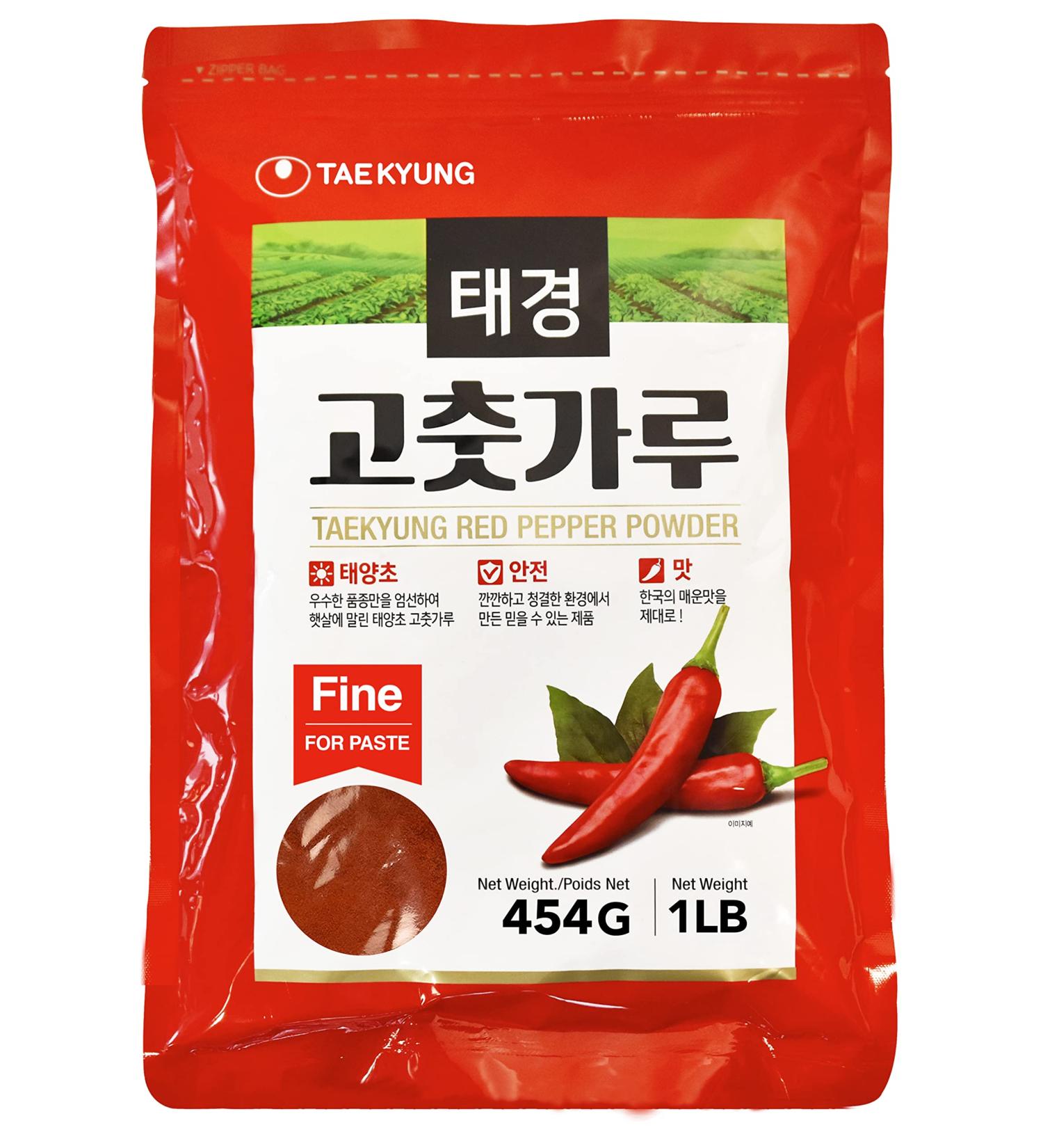 Taekyung Chili Powder 1LB - Korean Gochugaru for Paste, Red Pepper Spice Seasoning - MSG Free - Buy Online on GoSupps.com