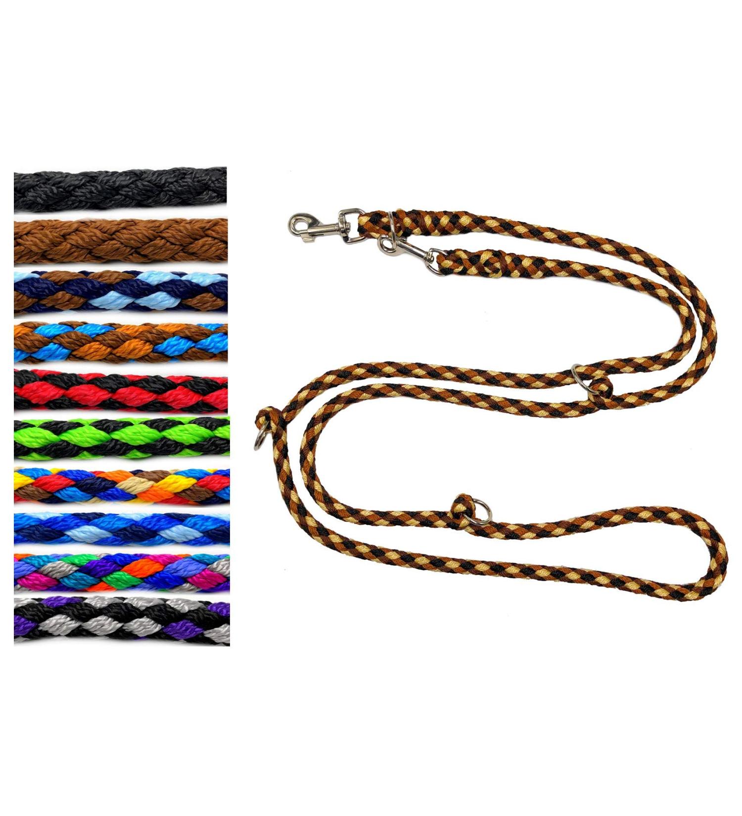 Large Dog Adjustable Exercise Line for Dogs Up to 80 kg - Durable 2.40m 2.80m 3.50m & 5m Options - Stable Double-Line Guide in Brown & Beige - Buy Online on GoSupps.com