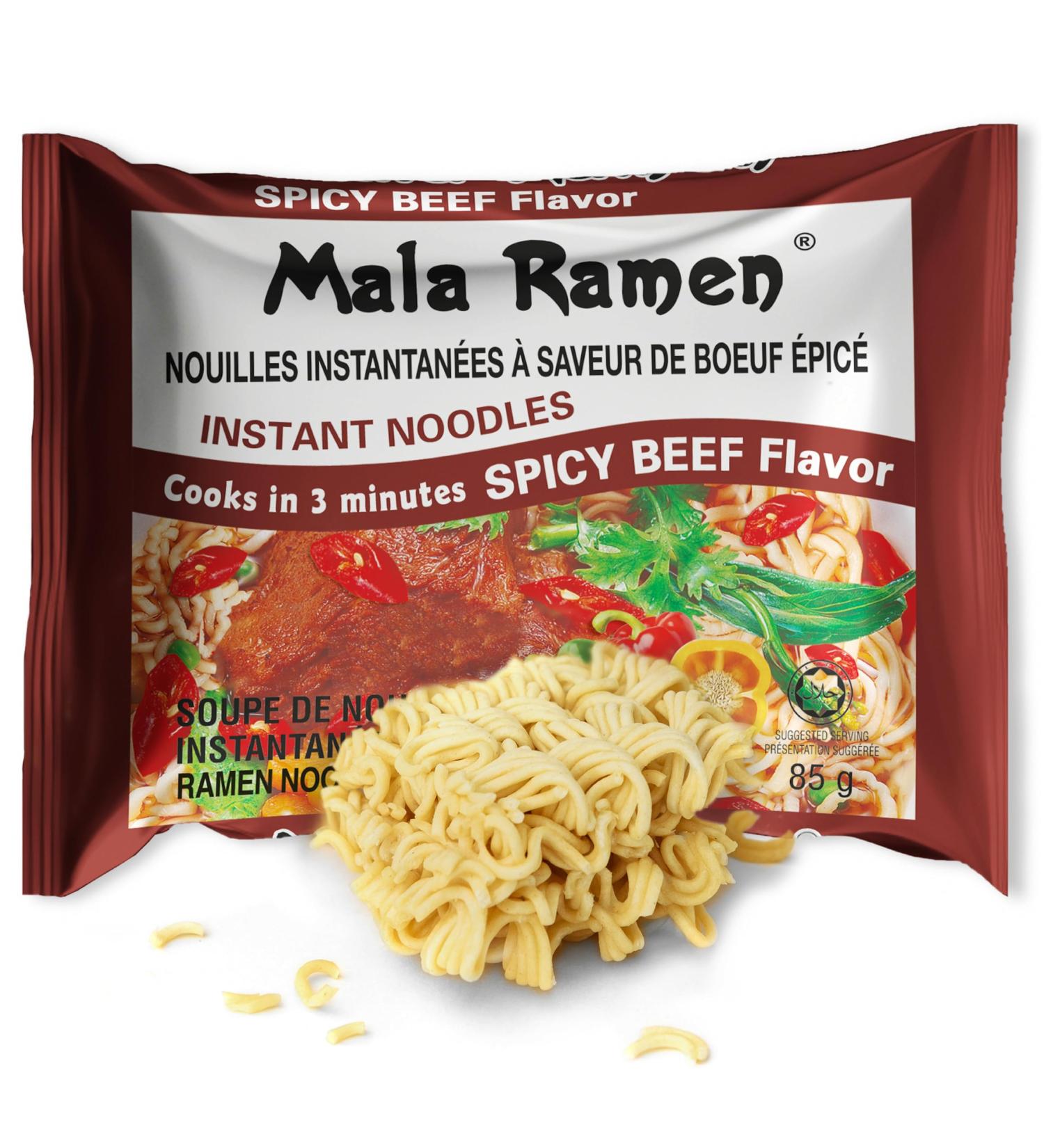 Club Supreme Mala Ramen Instant Noodle - Spicy Beef Noodles 85G - Cooks In 3 Minutes White - Buy Online on GoSupps.com