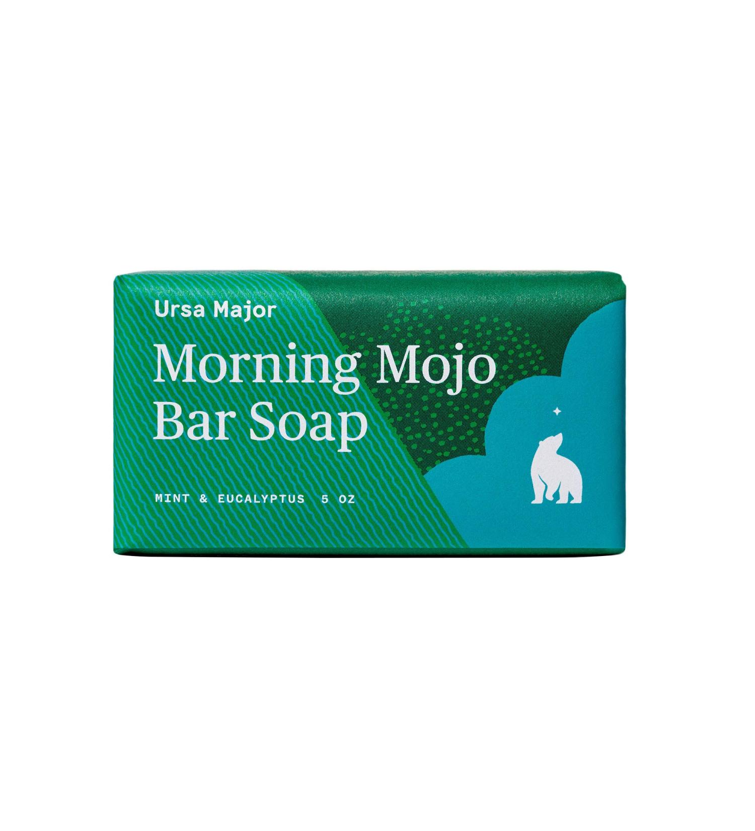 Ursa Major Morning Mojo Bar Soap | Exfoliating Soap with Peppermint, Eucalyptus & Rosemary | 5oz | For Men & Women - Buy Online on GoSupps.com