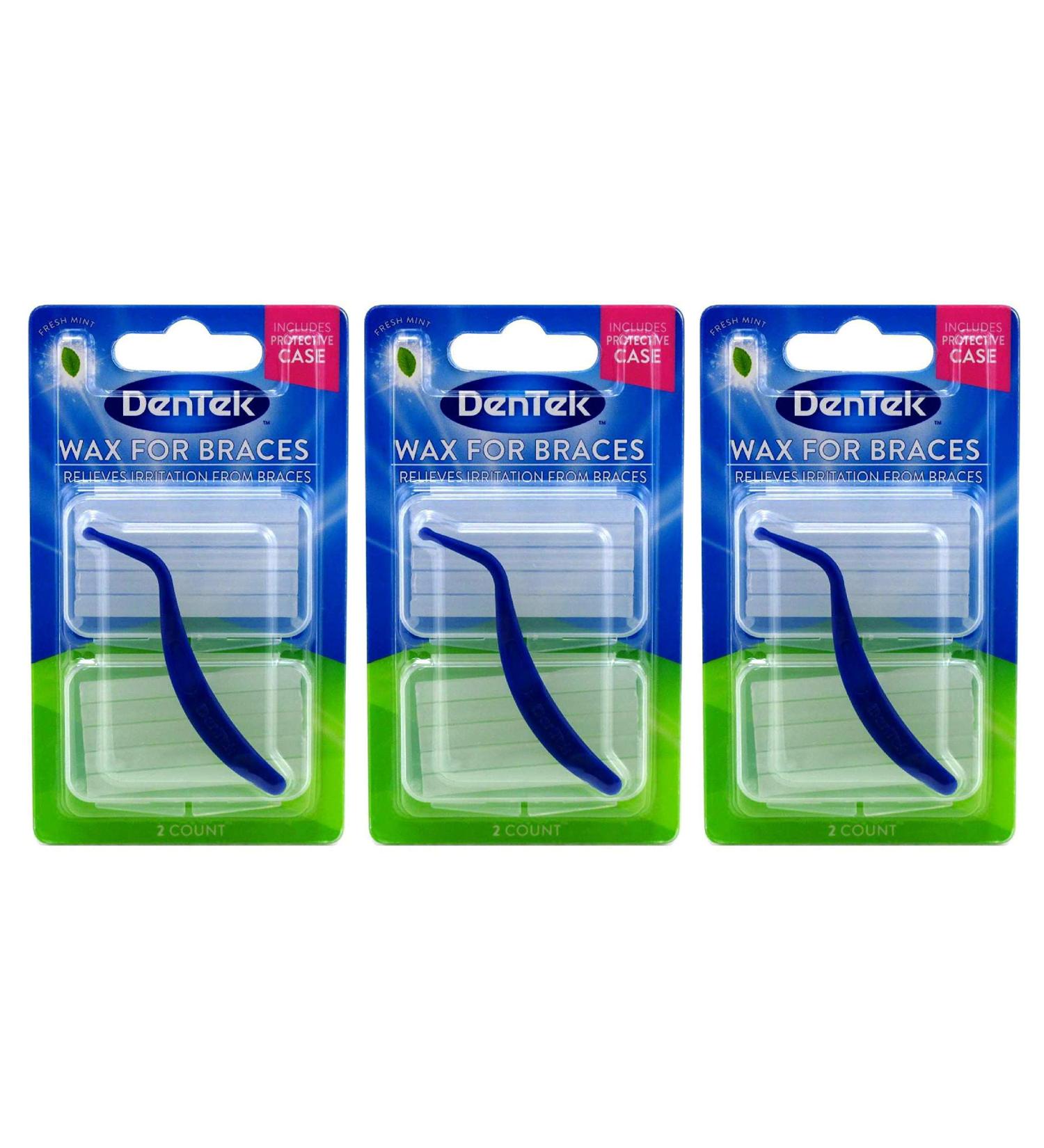 DenTek Wax for Braces - Pack of 3 - Easy Relief for Orthodontic Pain - Buy Online on GoSupps.com