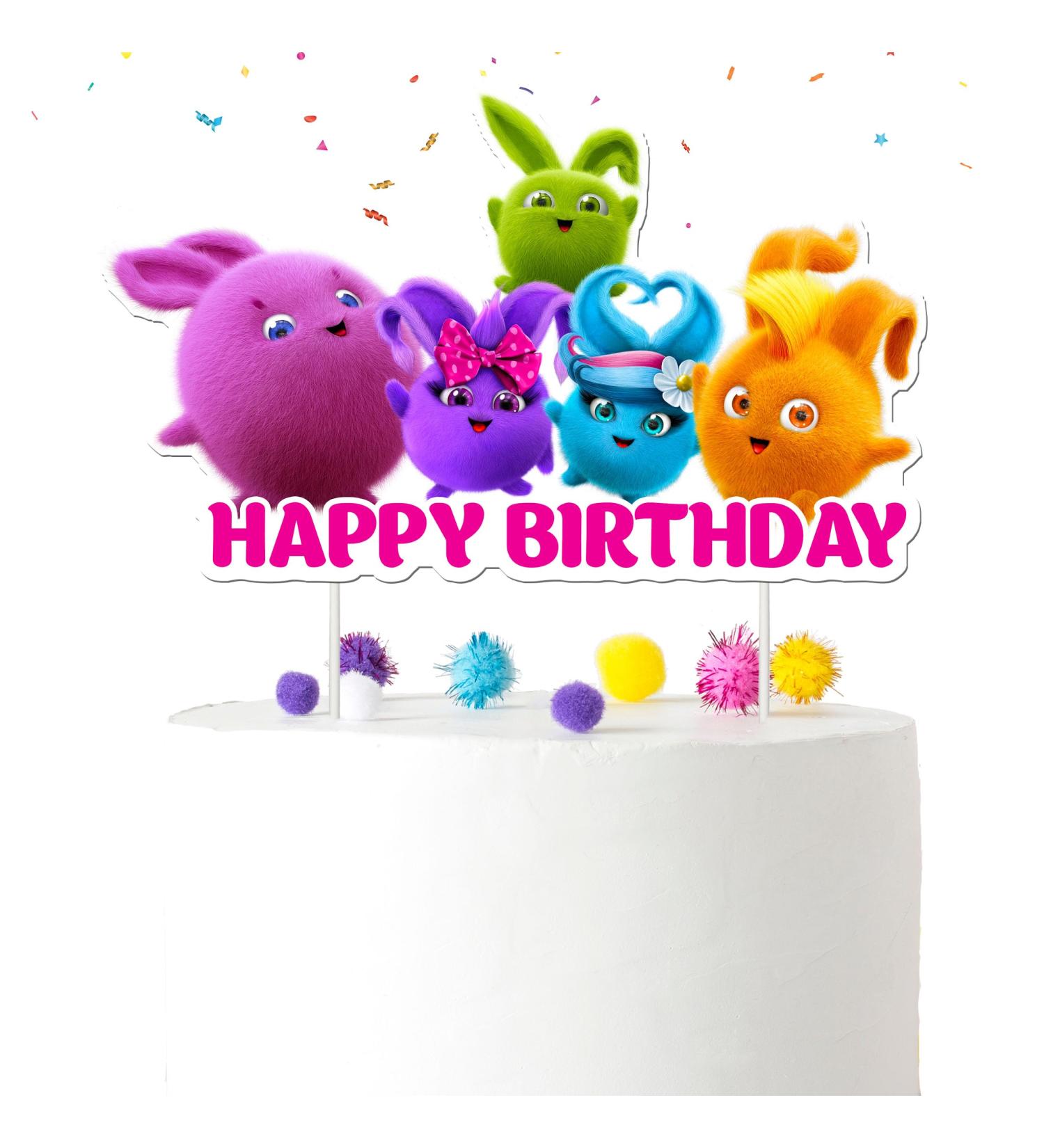 PC Sunny Bunnies Birthday Cake Topper - Kid's Delight for a Hoppin' Celebration! Sunny Bunnies 3 - Buy Online on GoSupps.com