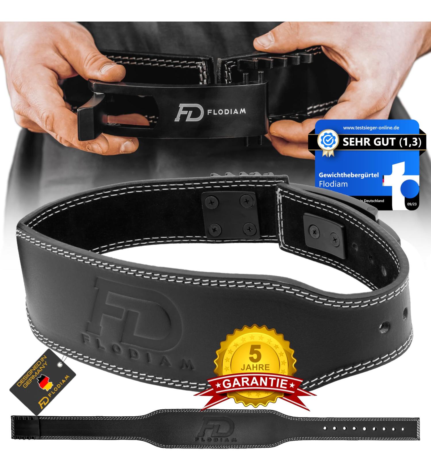 Premium Floodiam Weight Lifting Belt for Men & Women | Quick Adjustment Real Leather Gym Belt | Perfect for Weightlifting & Bodybuilding | Shop Now! - Buy Online on GoSupps.com