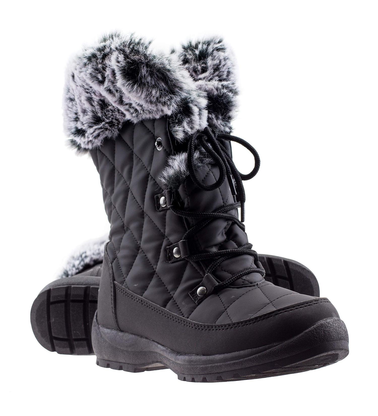 ArcticShield Women's Anna Waterproof Insulated Snow Boots | Size 8, Black - Buy Online on GoSupps.com