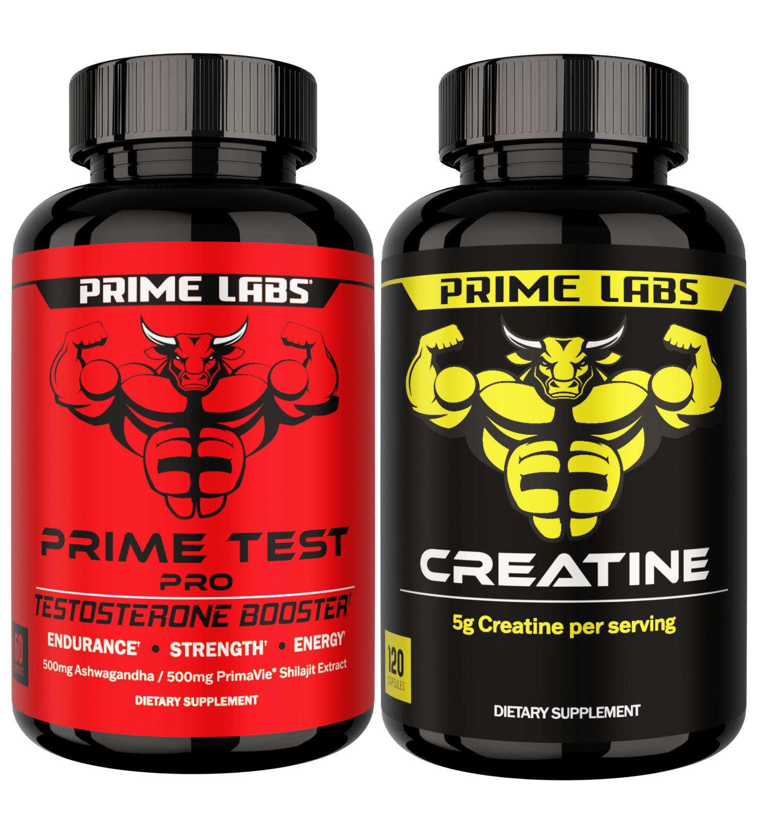Prime Labs Prime Test Pro + Creatine Monohydrate Capsules - Buy Online on GoSupps.com