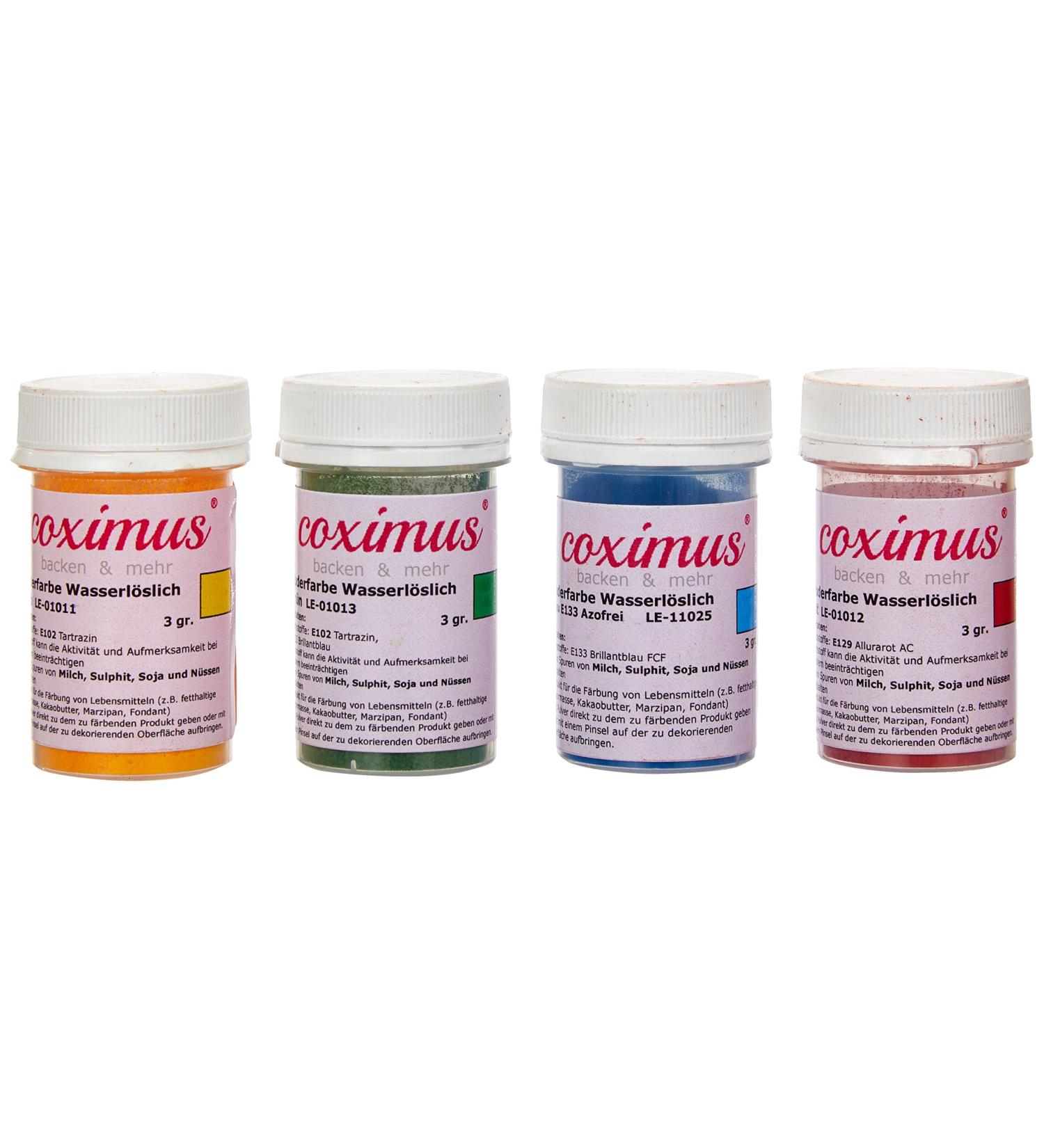  Cake Company Set of 4 colored powders: yellow red green blue 4 x 3g - Buy Online on GoSupps.com