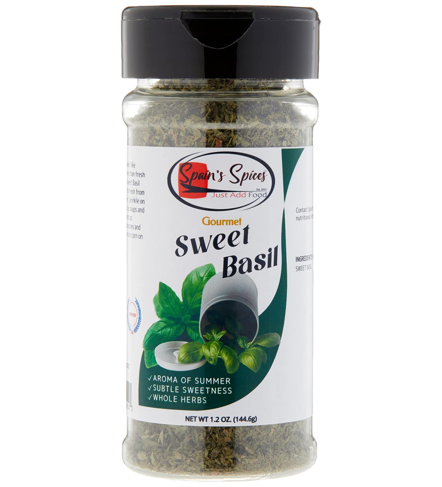 Premium Spanish Sweet Whole Basil: Gourmet Spice (1.2 oz) - Buy Online on GoSupps.com