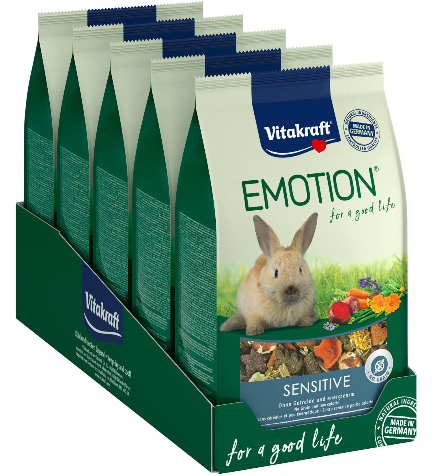 Vita Power Emotion Sensitive Rabbit Feed with Vegetables & Grasses - Low Energy No Added Sugar (5x600g) - International Shipping Available - Buy Online on GoSupps.com