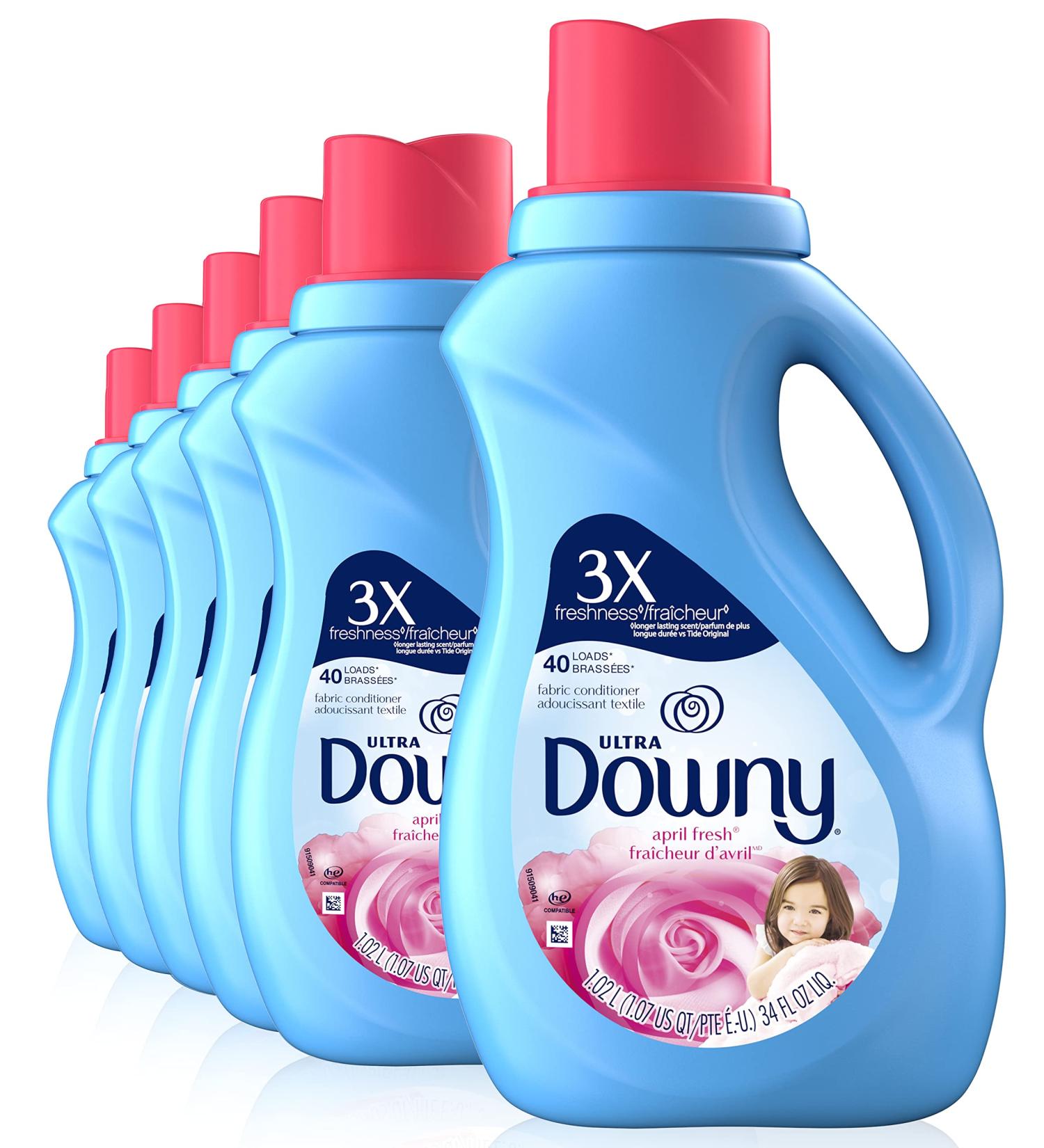 Downy Ultra April Fresh Liquid Fabric Softener 34 Fl Oz - 6 Pack | 40 Loads - Packaging May Vary - Buy Online on GoSupps.com