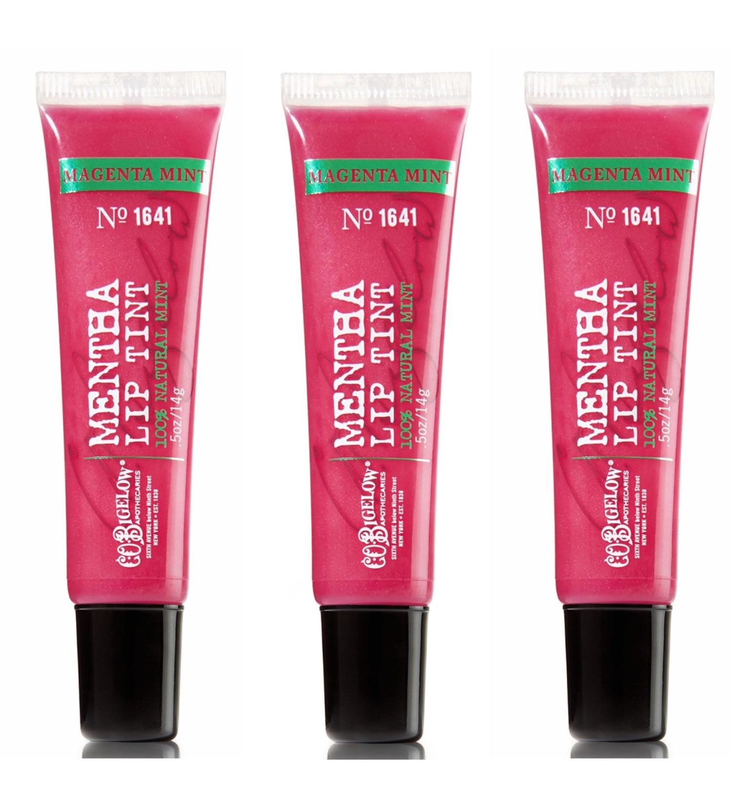 Bath & Body Works C.O. Bigelow Mentha Lip Tint 3 Pack Magenta Mint 1641