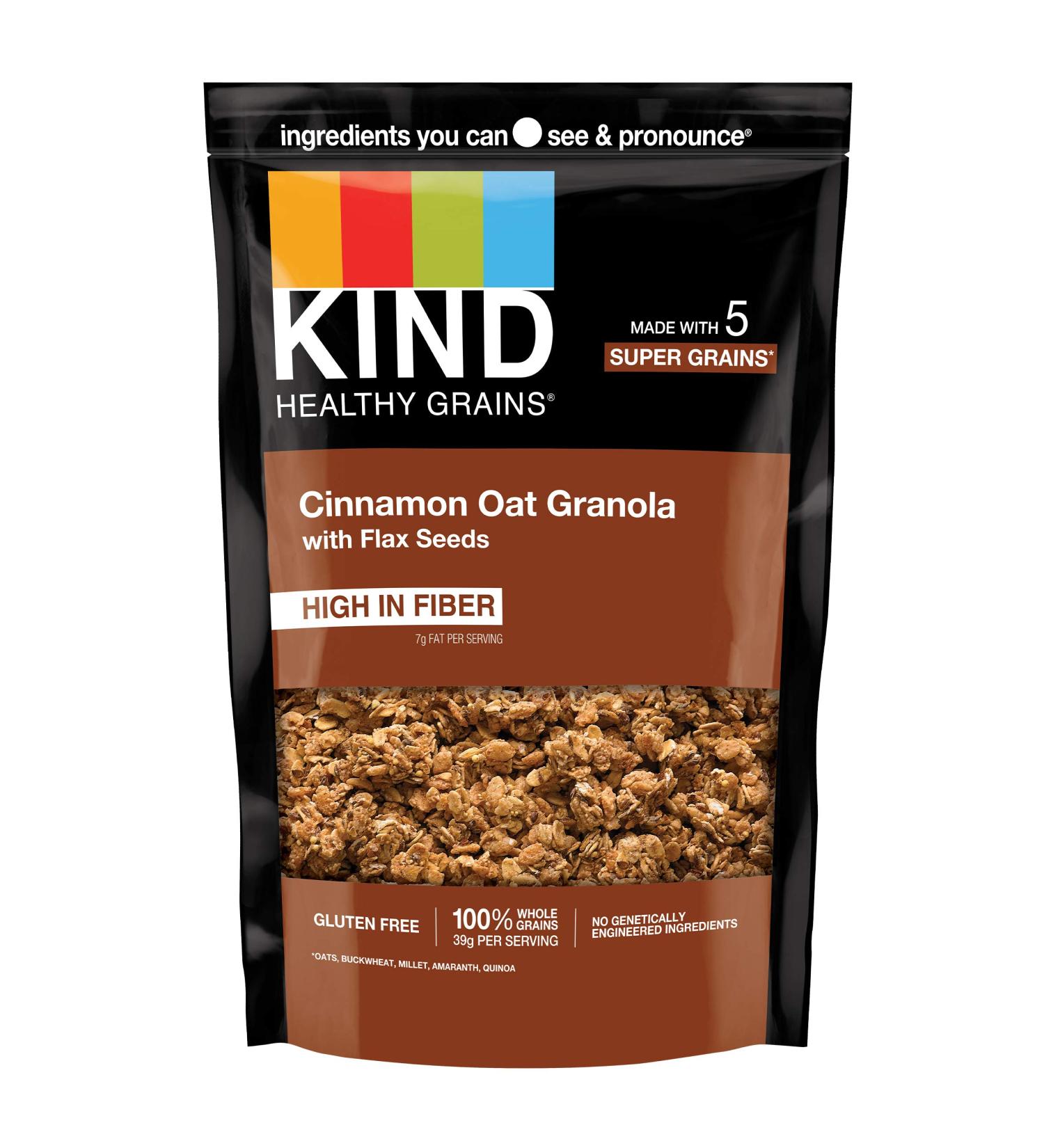 KIND Healthy Grains Clusters Cinnamon Oat with Flax Seeds Gluten Free 11oz (Pack of 6) - Buy Online on GoSupps.com