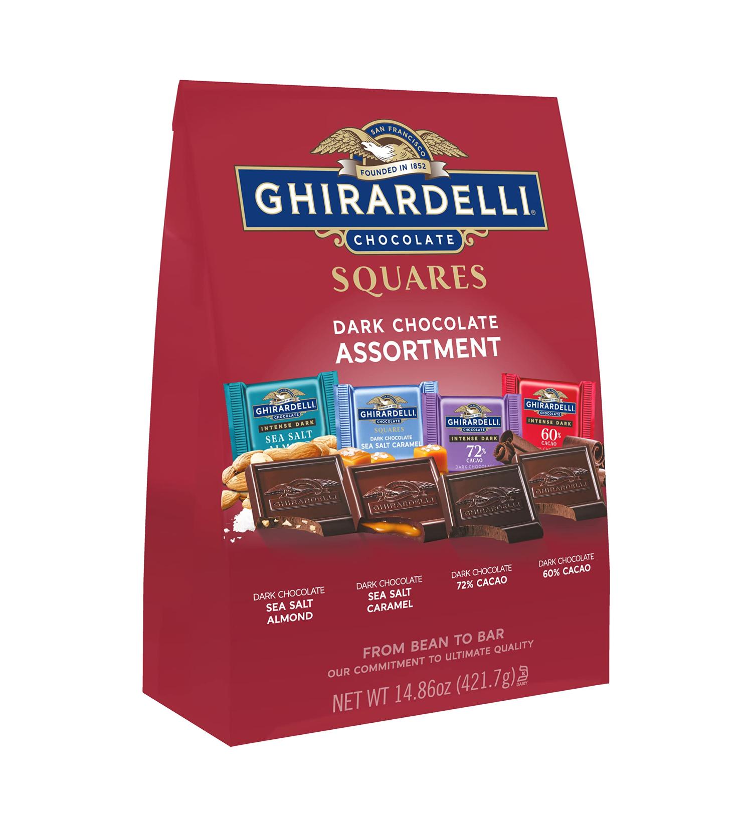 Ghirardelli Dark Assorted Squares XL Bag  14.86 Ounce - Buy Online on GoSupps.com