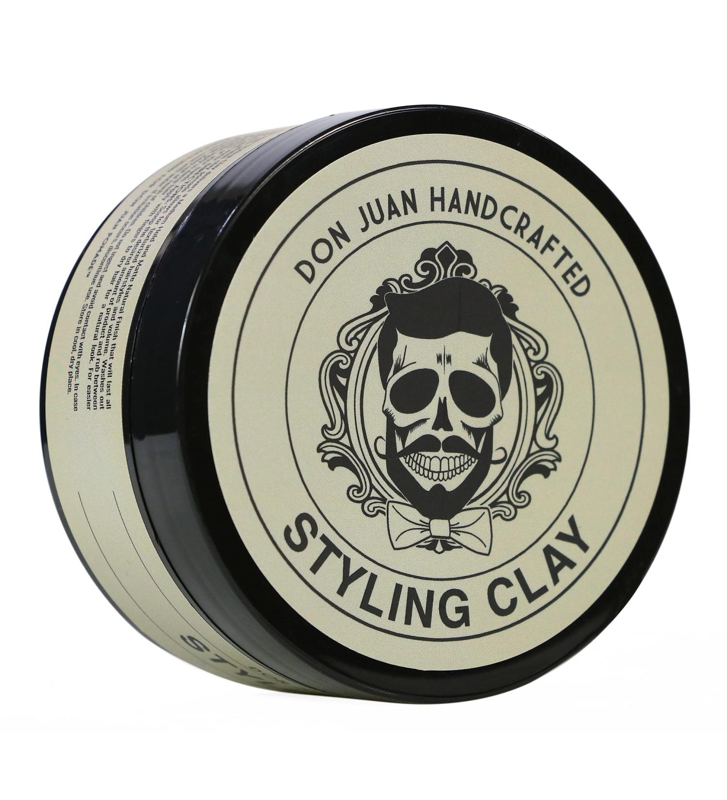 Don Juan Handcrafted Styling Clay Pomade 4oz - Medium Hold - Matte Finish - Water Based - Summer Breeze Scent - Buy Online on GoSupps.com