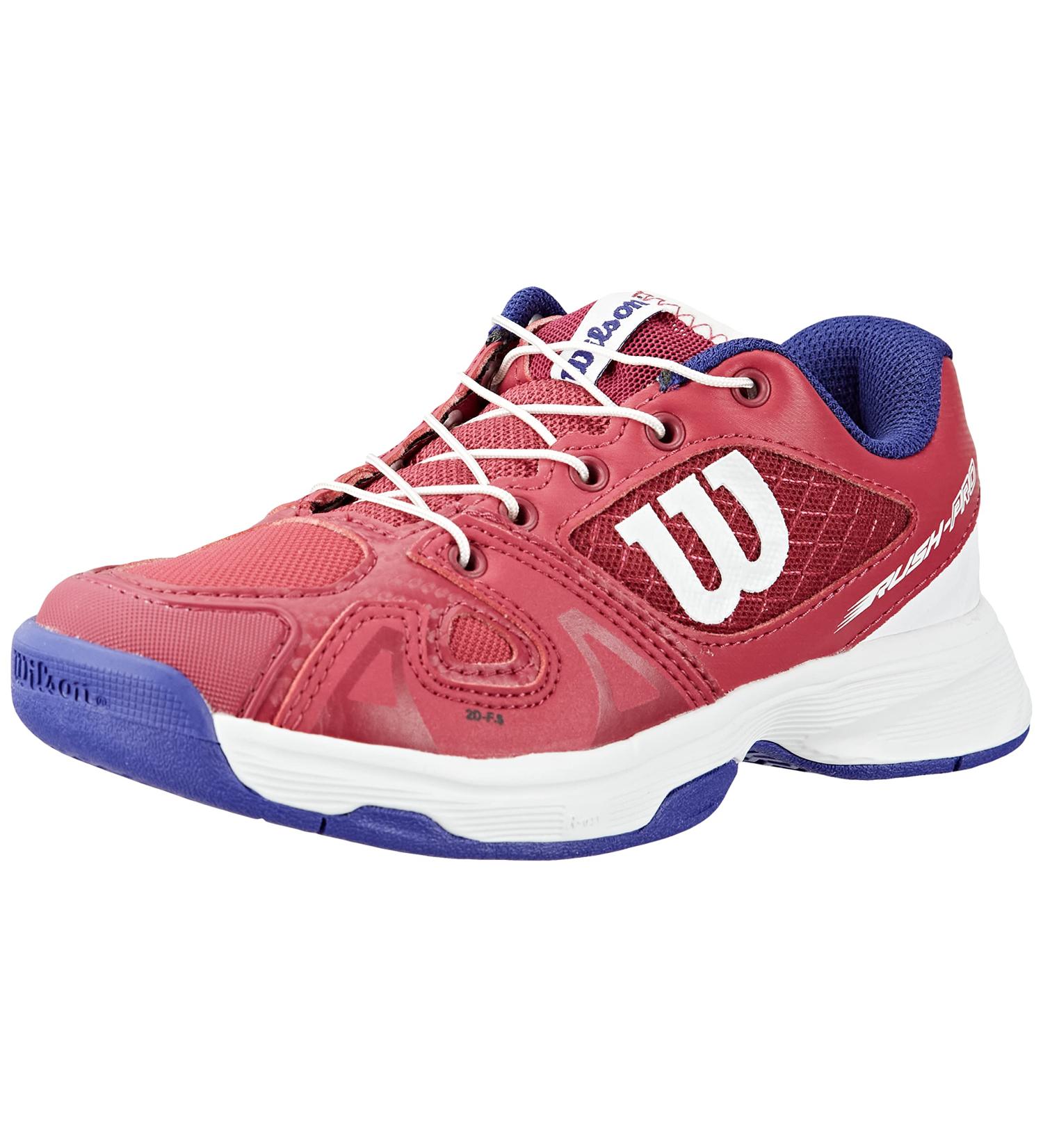 Wilson Girls Tennis Shoes - RUSH PRO JR QL Pink/White/Blue - Size 34 2/3 - All Surfaces - Ideal for All Player Types - WRS327900E025 - Buy Online on GoSupps.com