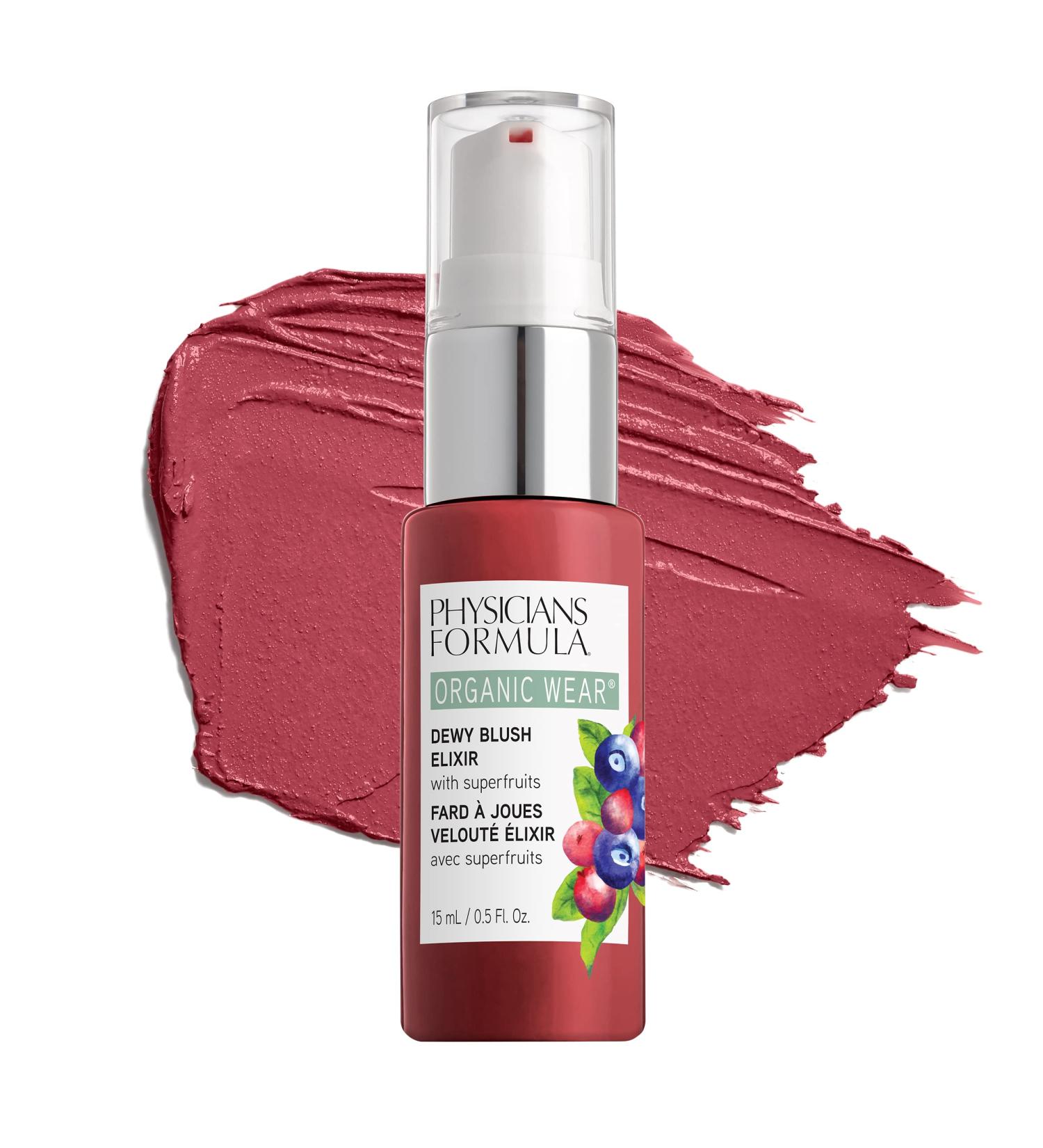 Physicians Formula Organic Wear Dewy Face Blush Elixir - Crushed Berries - Buy Online on GoSupps.com