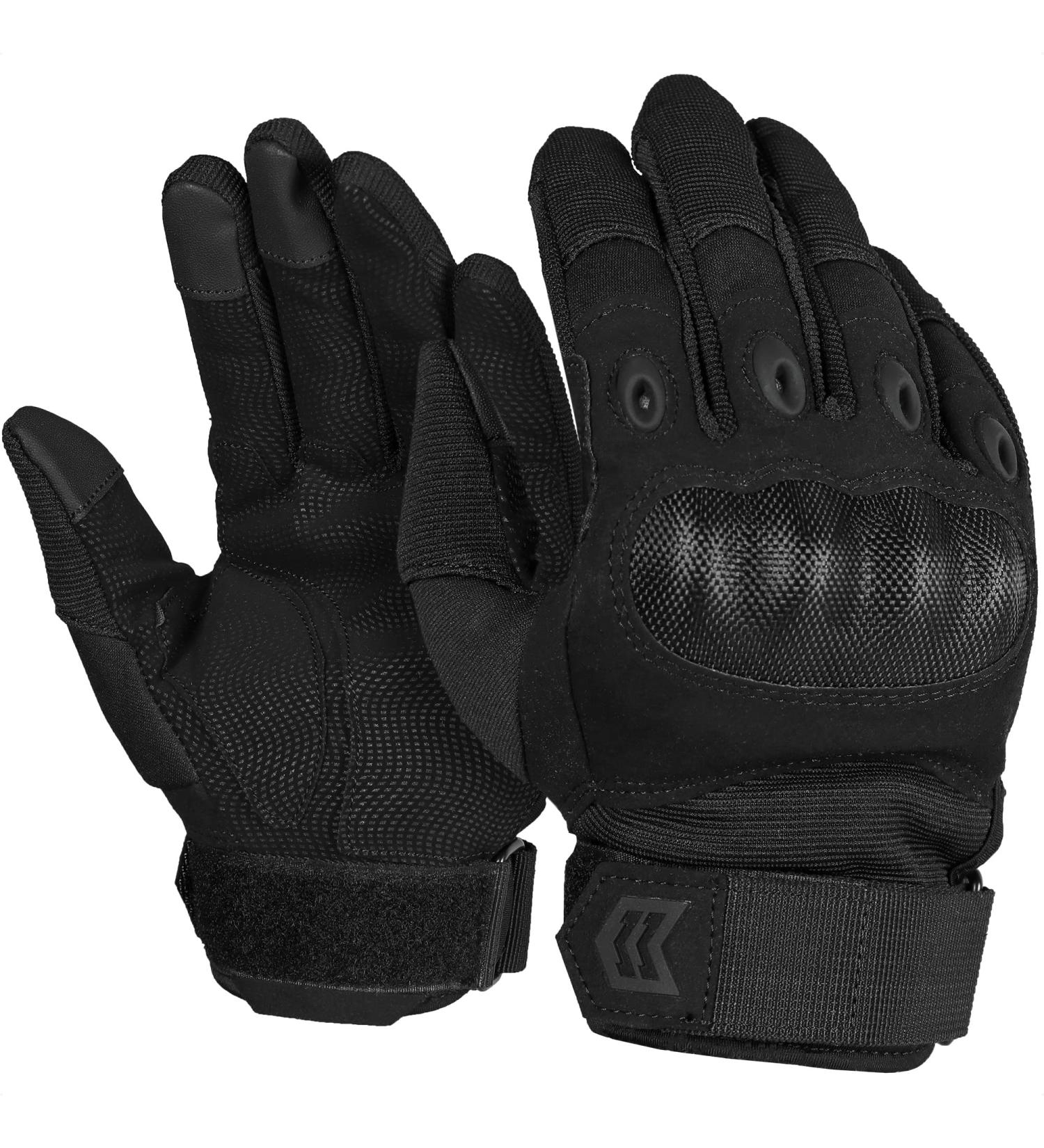 Mission Made Hellfox Tactical Gloves for Men Combat Hard Knuckle for Military Police Black Large - Buy Online on GoSupps.com