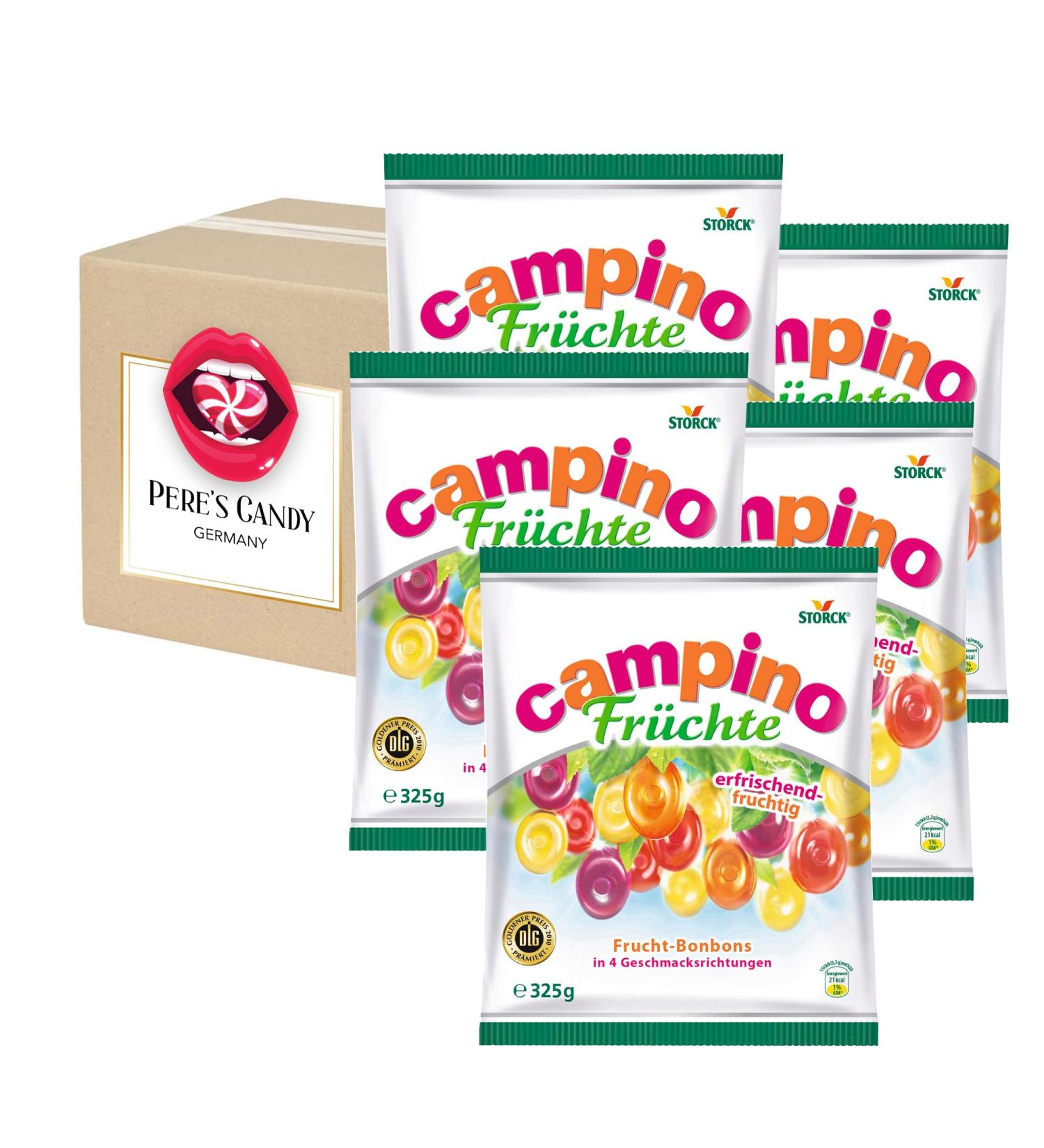 Campino Fruit Flavour Lollipops - 5 x 325g Bonbons by Pere's Candy | International Shipping Available - Buy Online on GoSupps.com