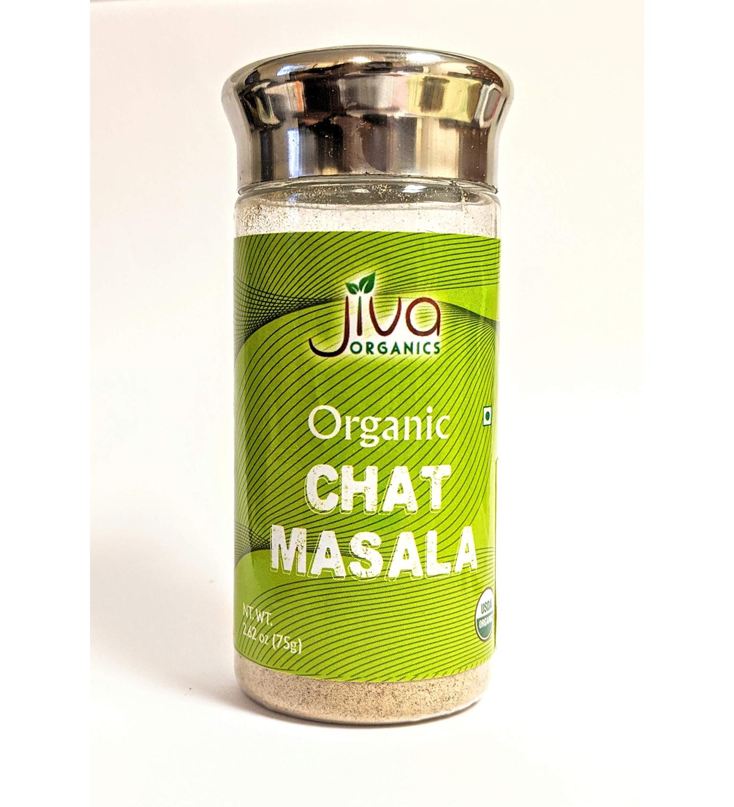 Jiva Organics Organic Chat Masala Spice Blend 2.6oz (75g) - Indian Seasoning Mix - Natural, Vegan, Non-GMO - Buy Online on GoSupps.com