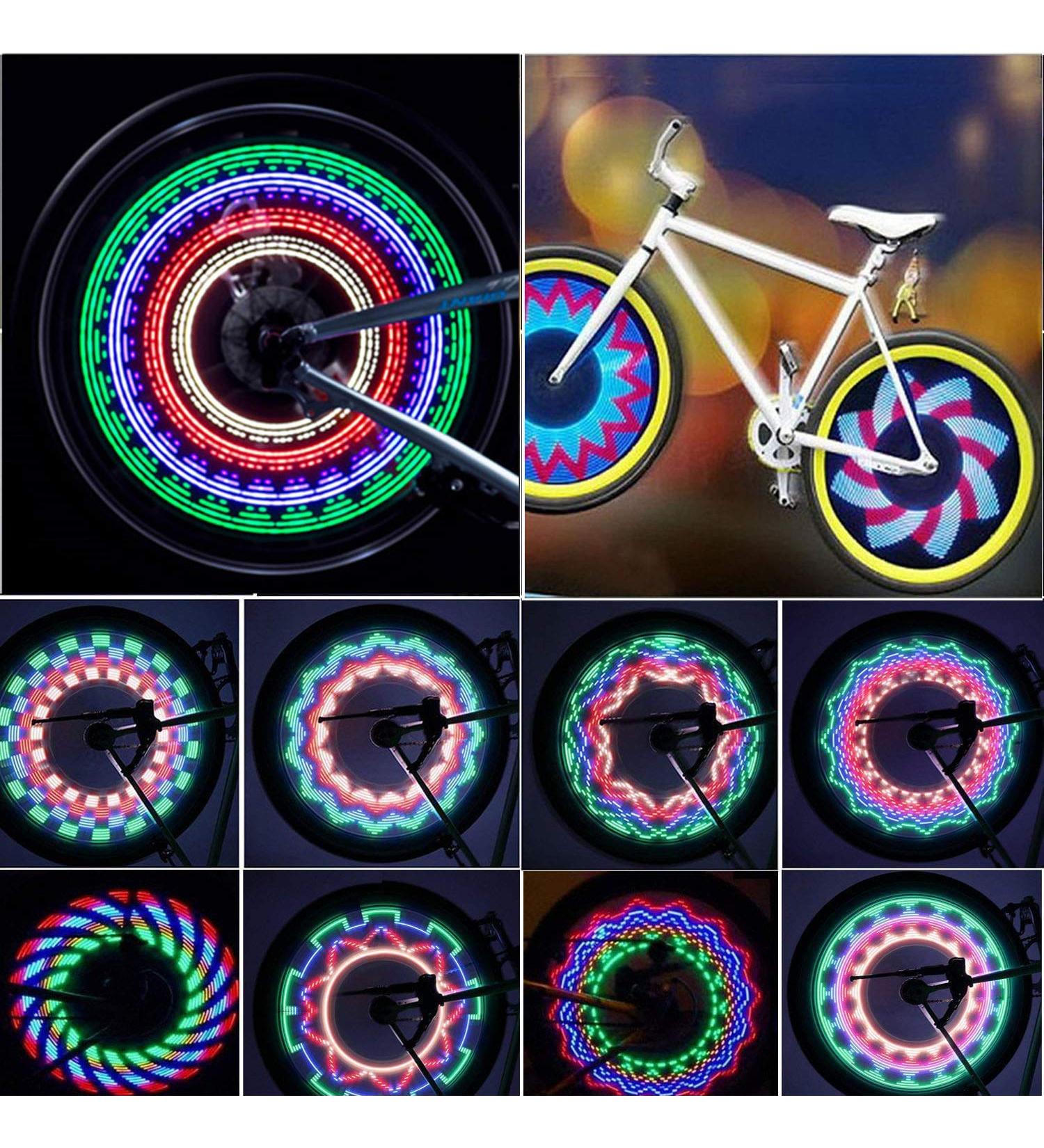 Waterproof Bicycle Rim Lights | 32 LED Spoke Lights with 32 Patterns for MTB | International Shipping - Buy Online on GoSupps.com
