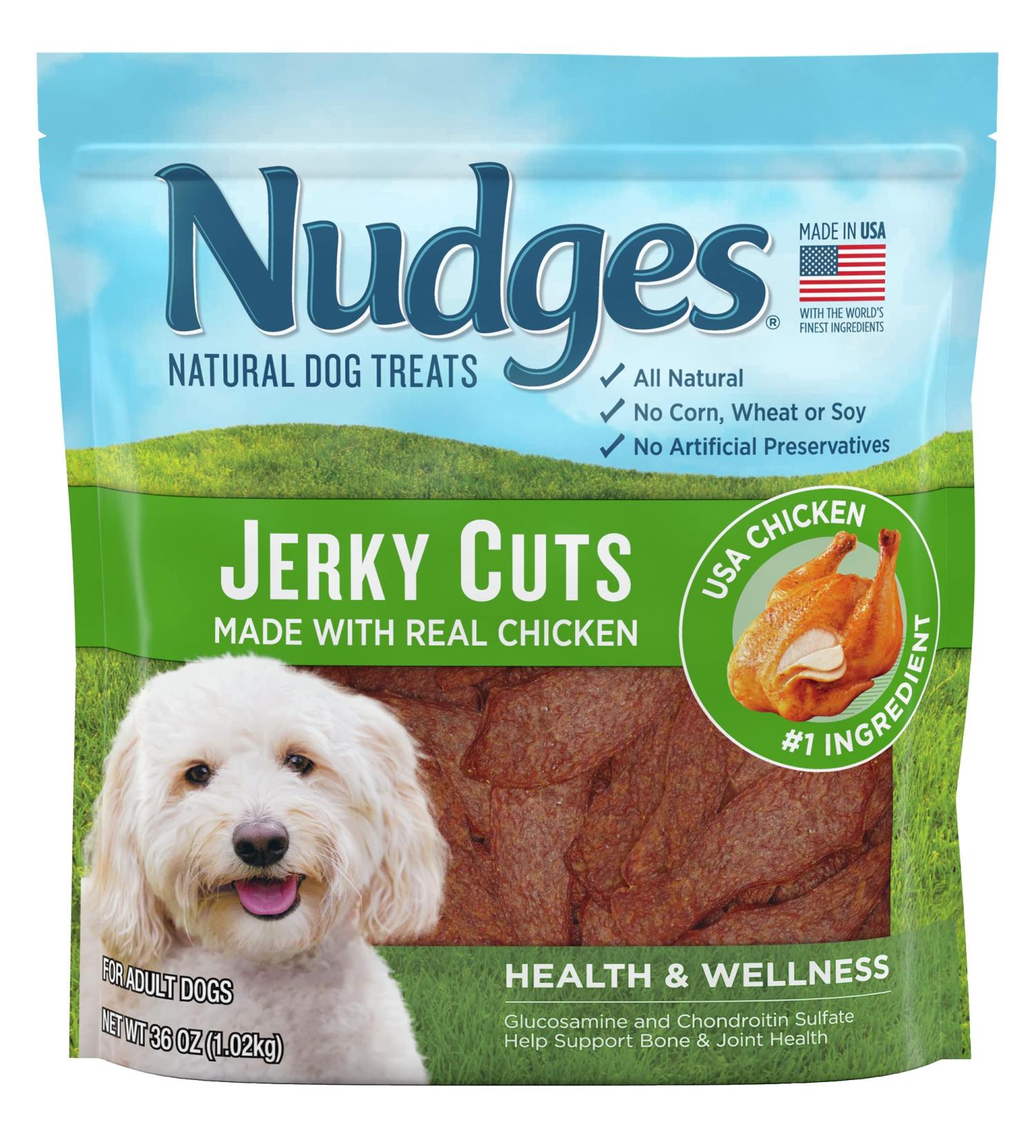 Nudges Natural Chicken Jerky Dog Treats - Real Chicken, No Fillers - Buy Online on GoSupps.com