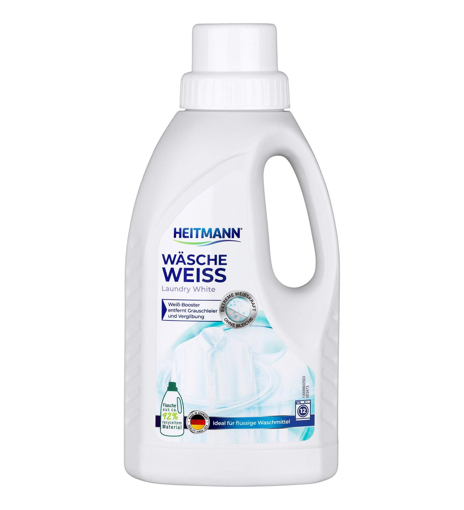 Heitmann Laundry White Liquid - 500ml Gray Laundry Power Amplifier Detergent | Brightens Whites | International Shipping - Buy Online on GoSupps.com