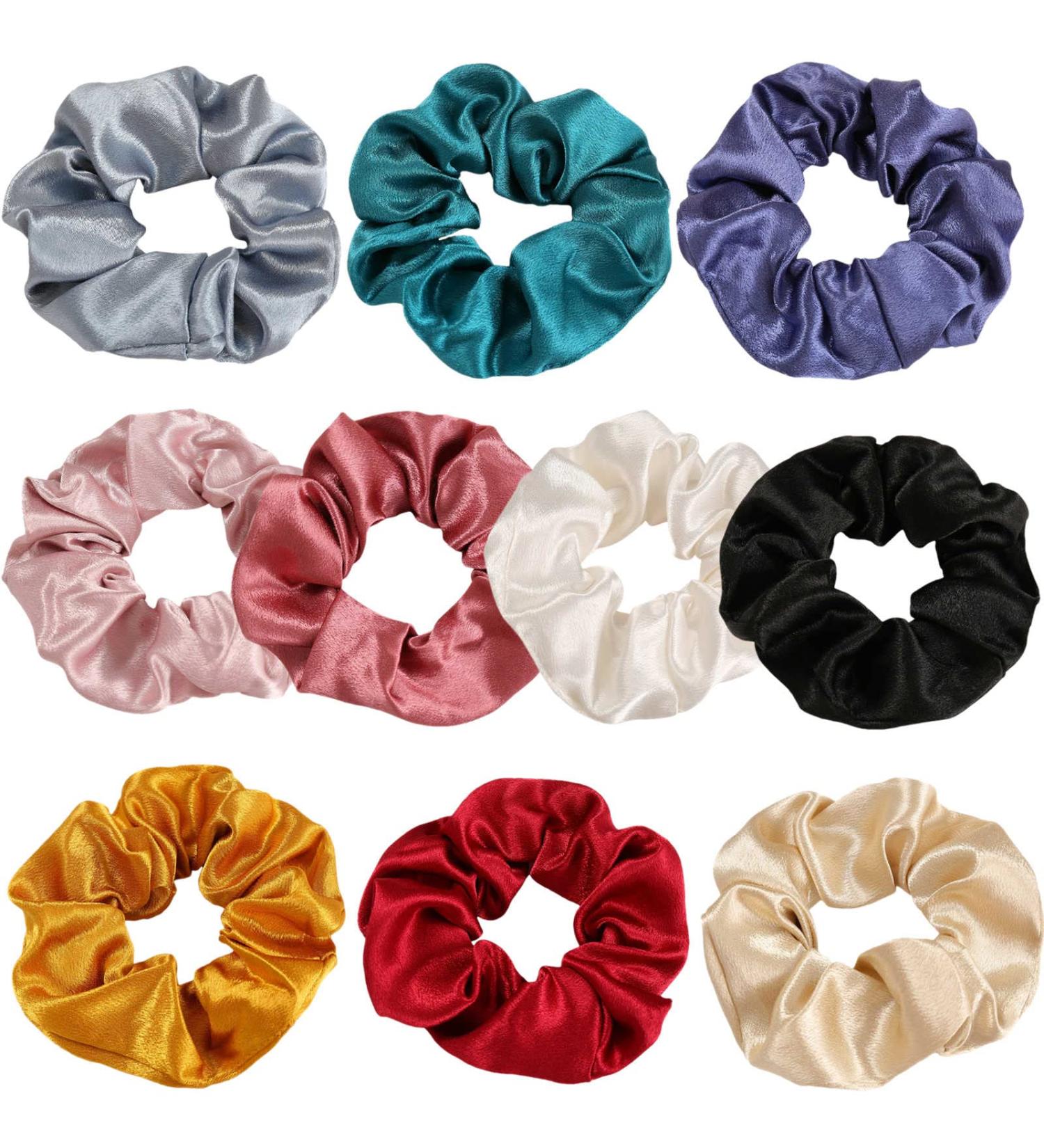 RTTYOA Silk Satin Leopard Cheetah Scrunchies | Assorted Colors & Styles | Soft Elastic Hair Ties for Ponytails | No Crease Hair Bands - Buy Online on GoSupps.com